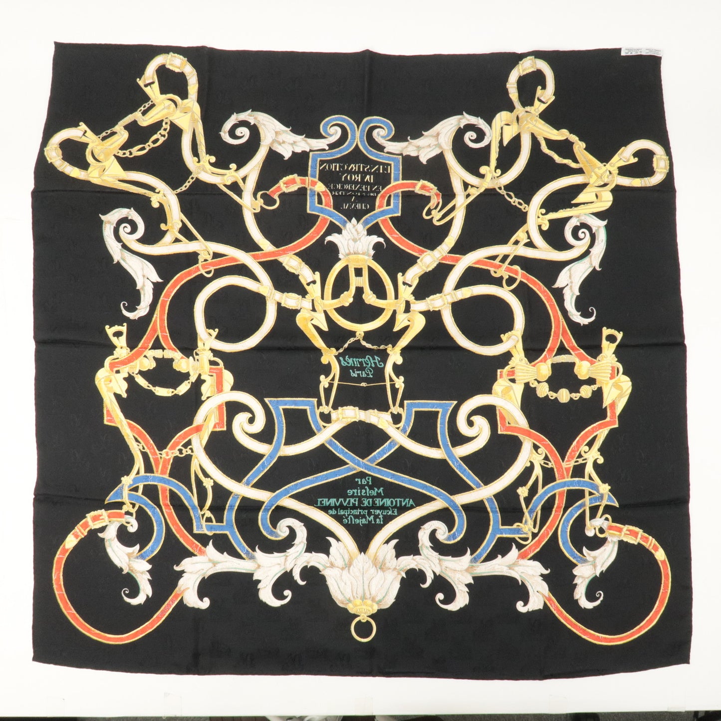 HERMES Carre 90 100% Silk Scarf Par Mefsire ANTOINE DE PLVVINEL