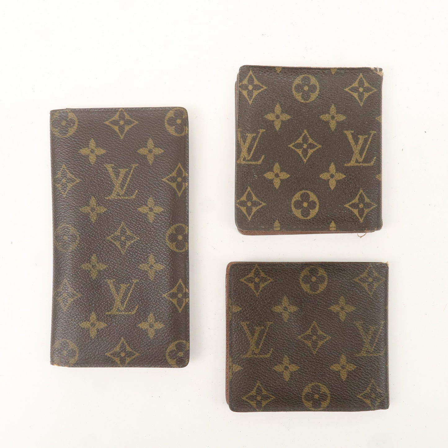 Louis Vuitton Monogram Set of 3 Small Wallet & Bill Wallet