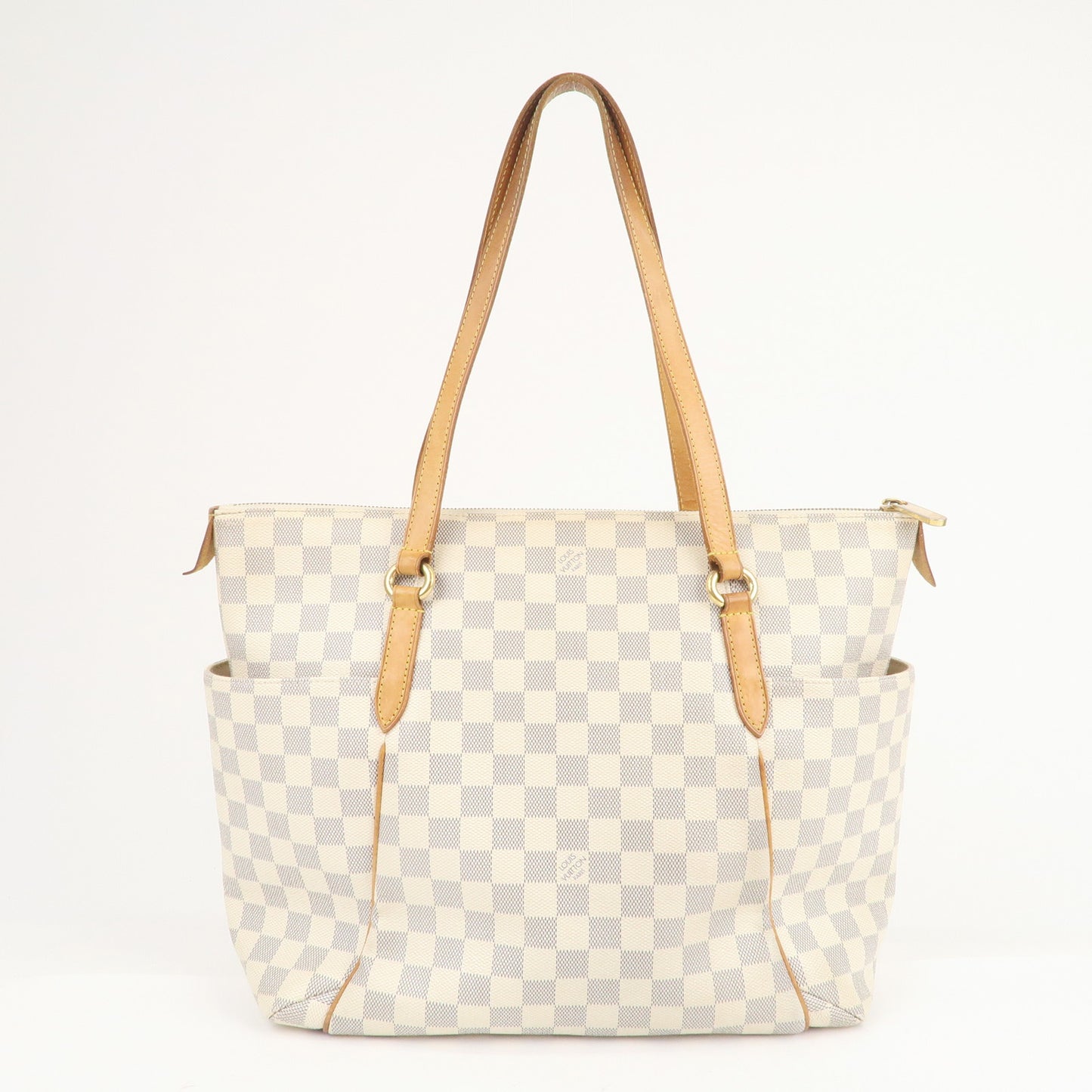 LOUIS VUITTON. Small tote bag in azure checkerboard canv…