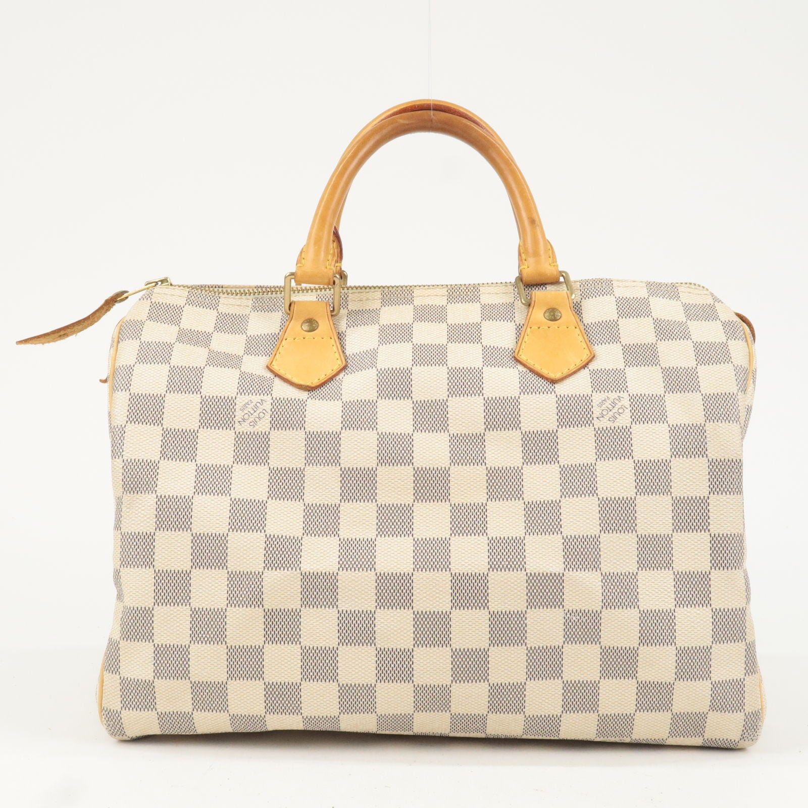 100% Authentic Louis Vuitton Speedy 30 White Damier Azur Hand Bag