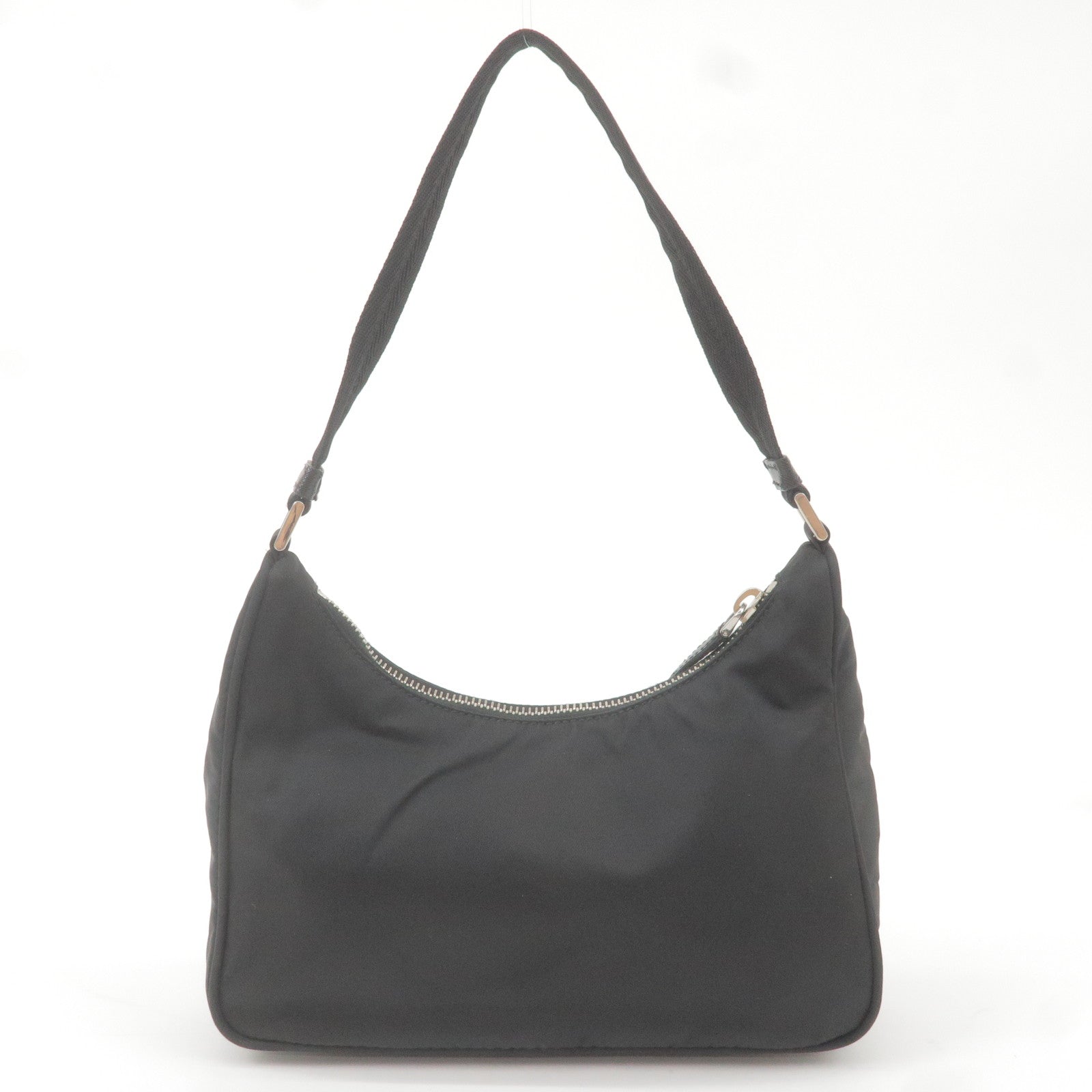 PRADA-Logo-Nylon-Leather-Shoulder-Bag-NERO-Black-1N1204 – dct-ep ...