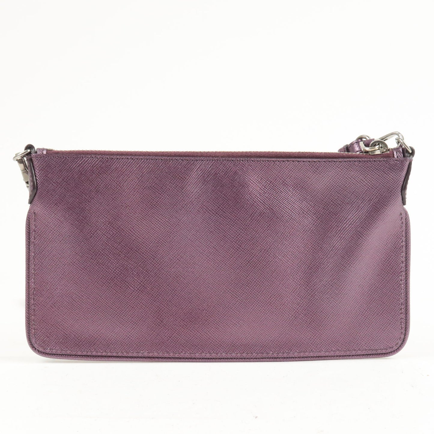 Prada Leather 2 Way Shoulder Bag Pouch Purple