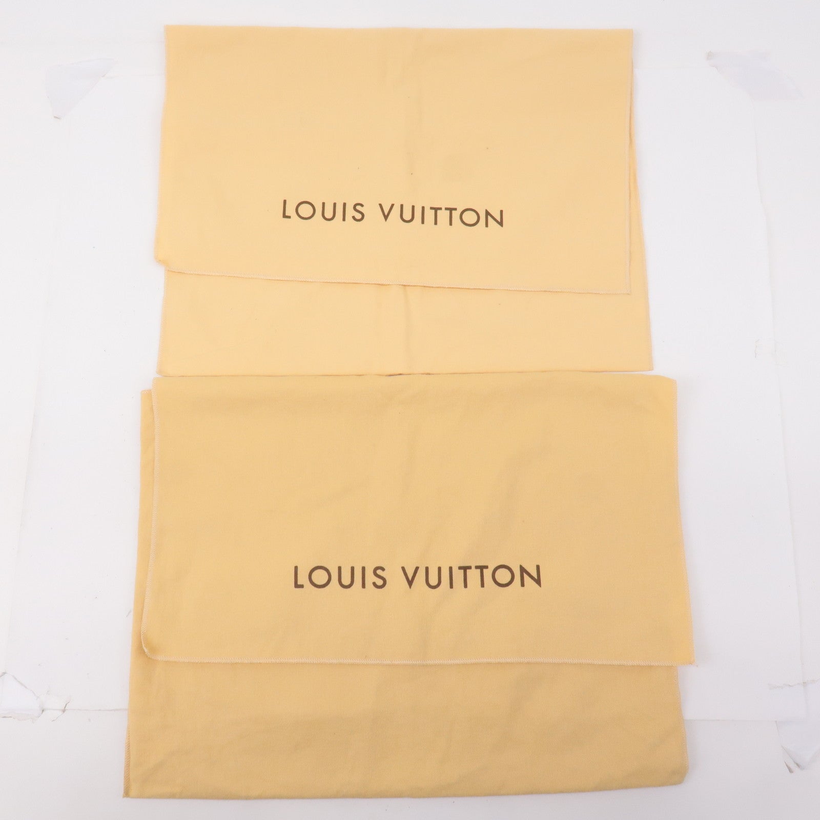 Louis Vuitton Set of 10 Dust Bag Flap Style Beige