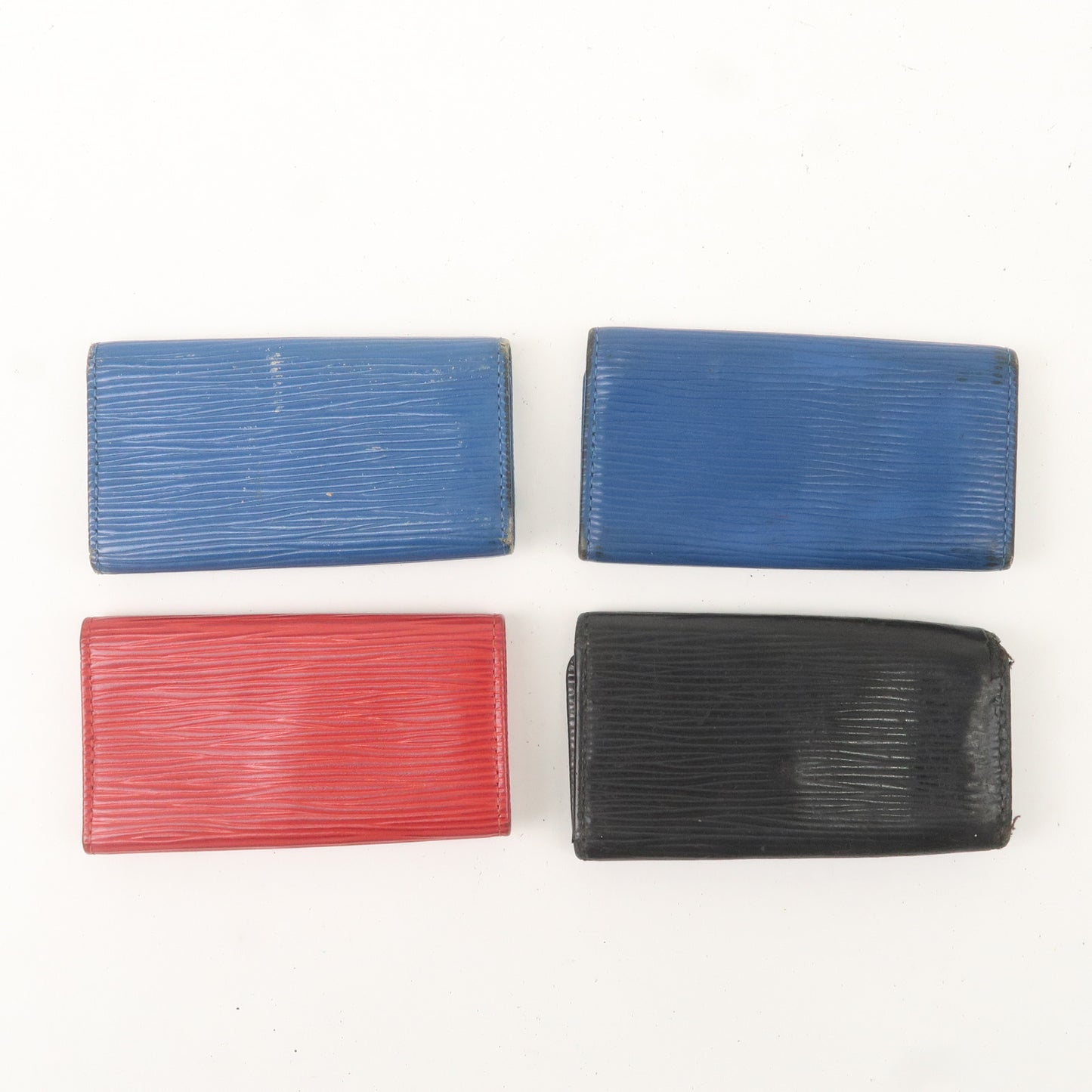 Louis Vuitton Epi Set of 4 Multicle 4 Key Case Blue Red Black