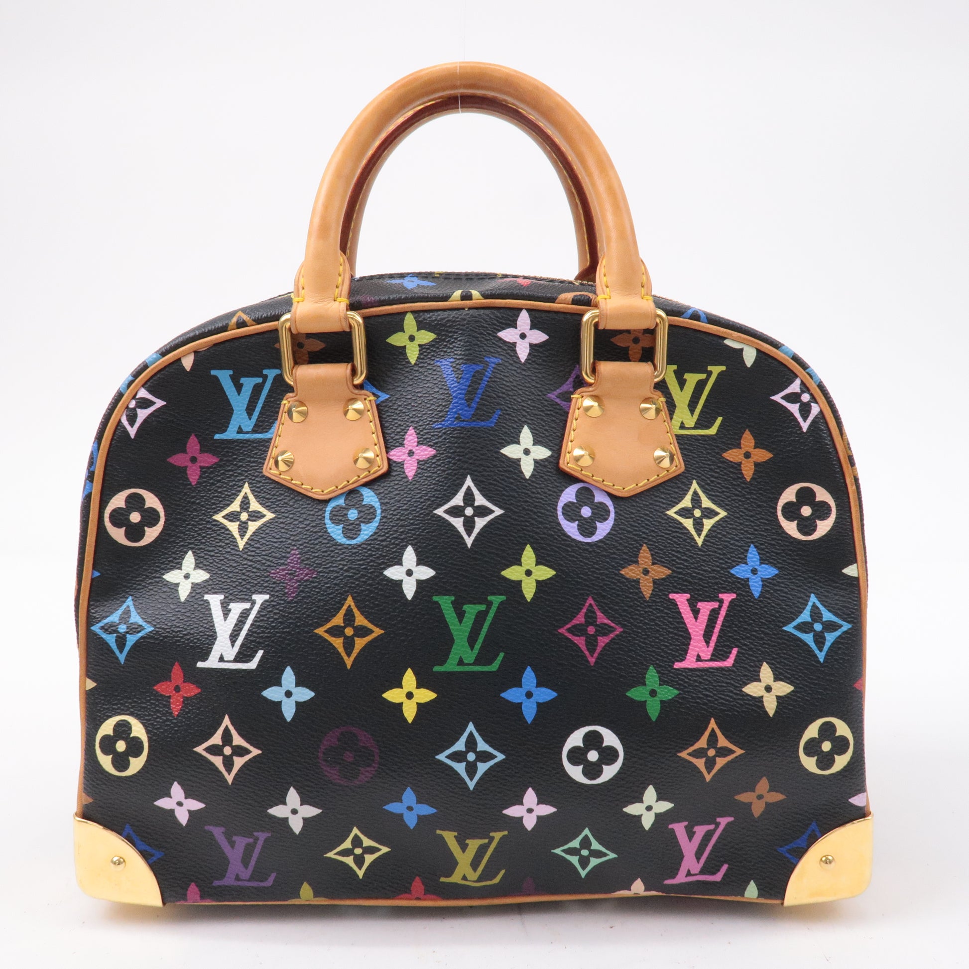 Louis Vuitton Beige Multicolor Monogram Canvas Leather S Lock Wide