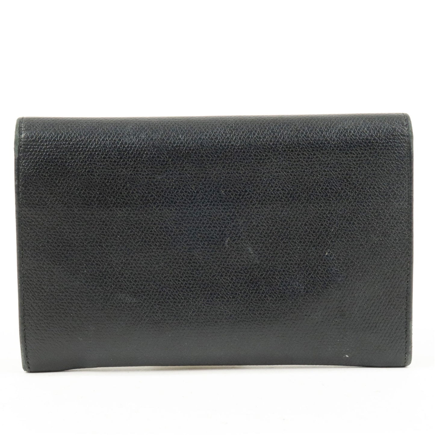 CHANEL COCO Button Leather Bi Fold Wallet Black 8251571
