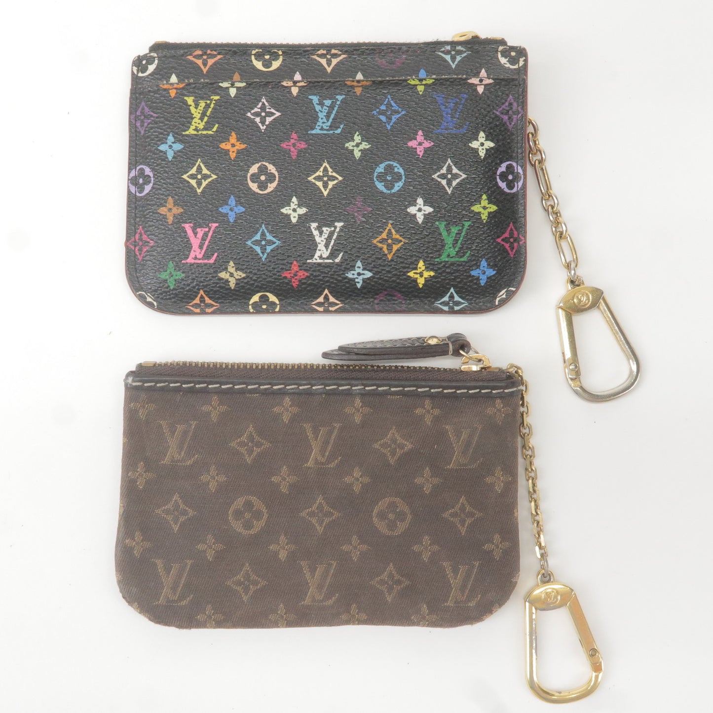 New Louis Vuitton Multicolor Epi Leather Trio Coin Case Card Wallet Keychain