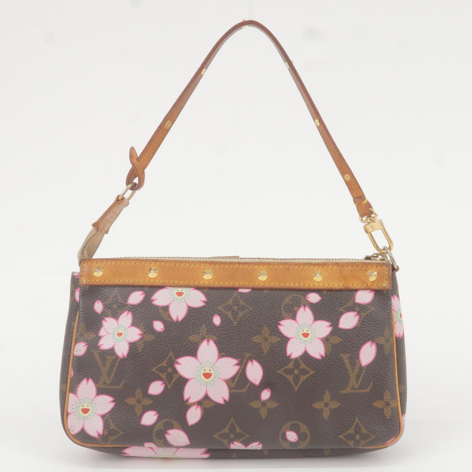 LOUIS VUITTON BAG 'Cherry Blossom' in Brown Monogram Canvas with Floral  Pattern