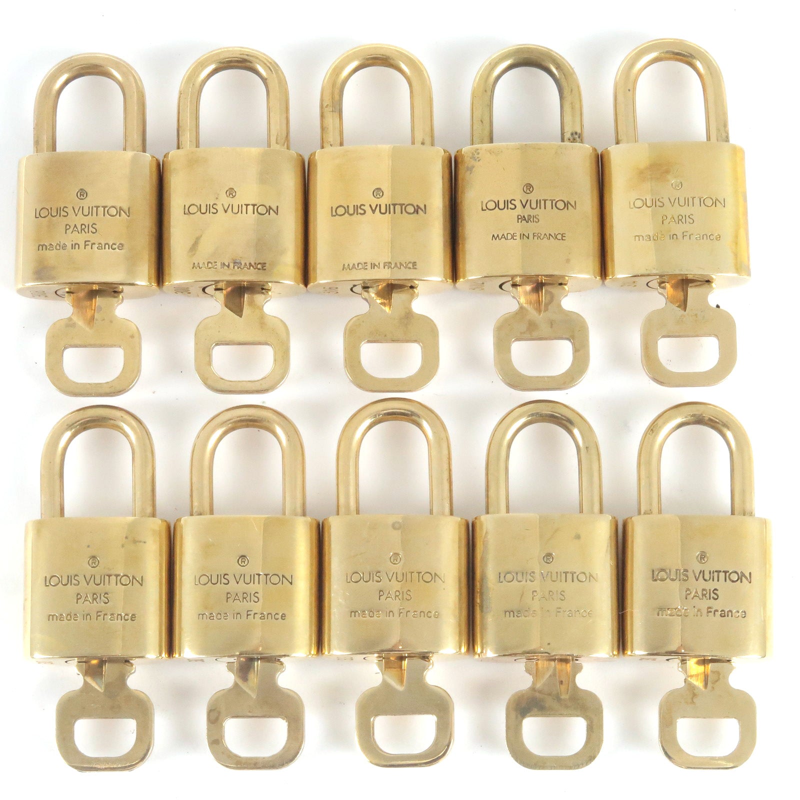 Louis-Vuitton-Set-of-10-Lock-&-Key-Cadena-Key-Lock – dct