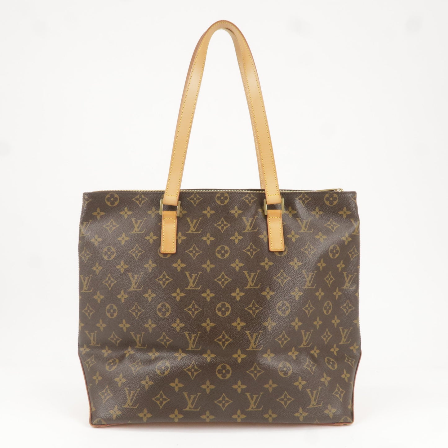 Brown Louis Vuitton Monogram Cabas Mezzo Tote Bag