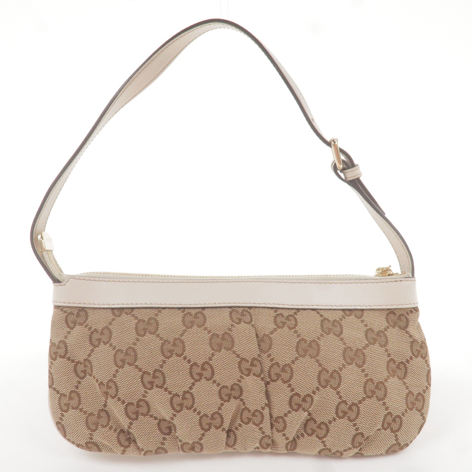 GUCCI-GG-Canvas-Leather-Hand-Bag-Pouch-Beige-Brown-212122 – dct