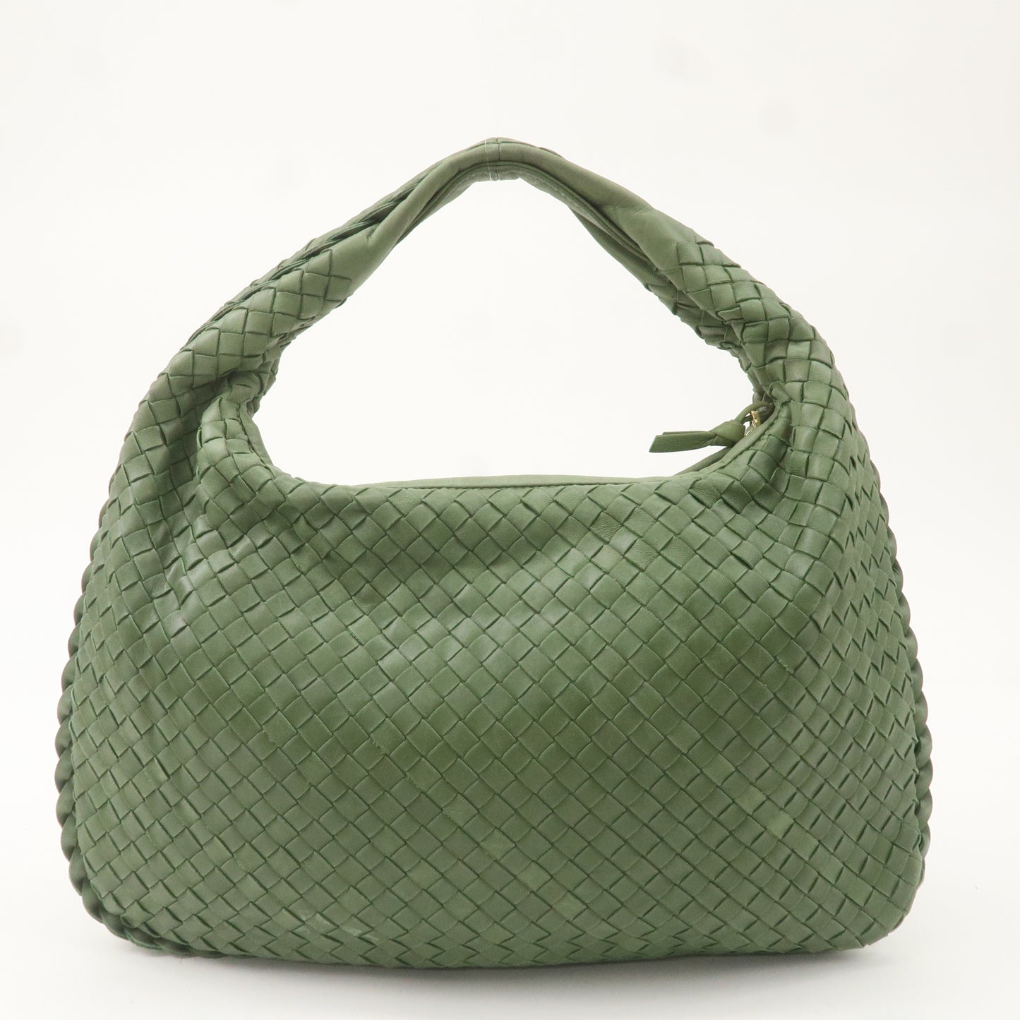 BOTTEGA VENETA Intrecciato Leather Hobo Shoulder Bag Green 115653