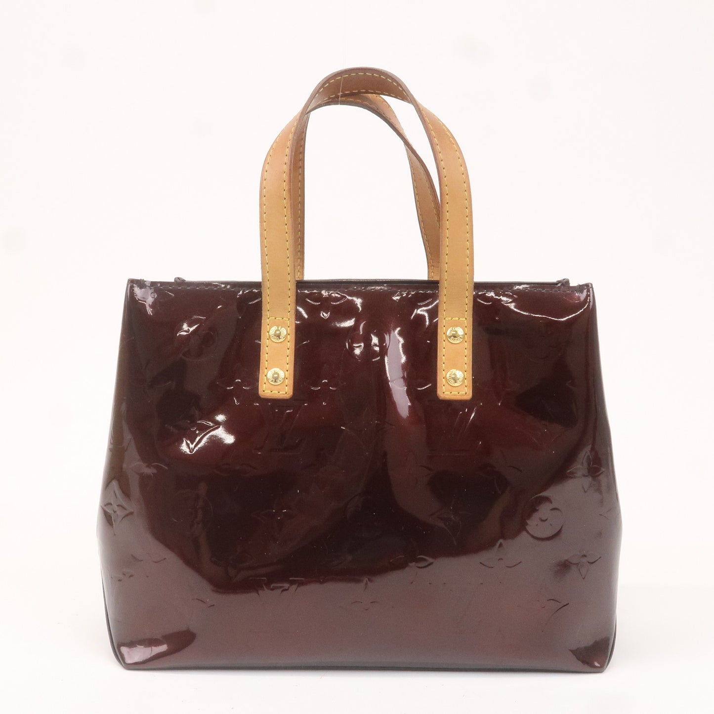 Louis Vuitton Monogram Vernis Lead PM Hand Bag Amarante M91993