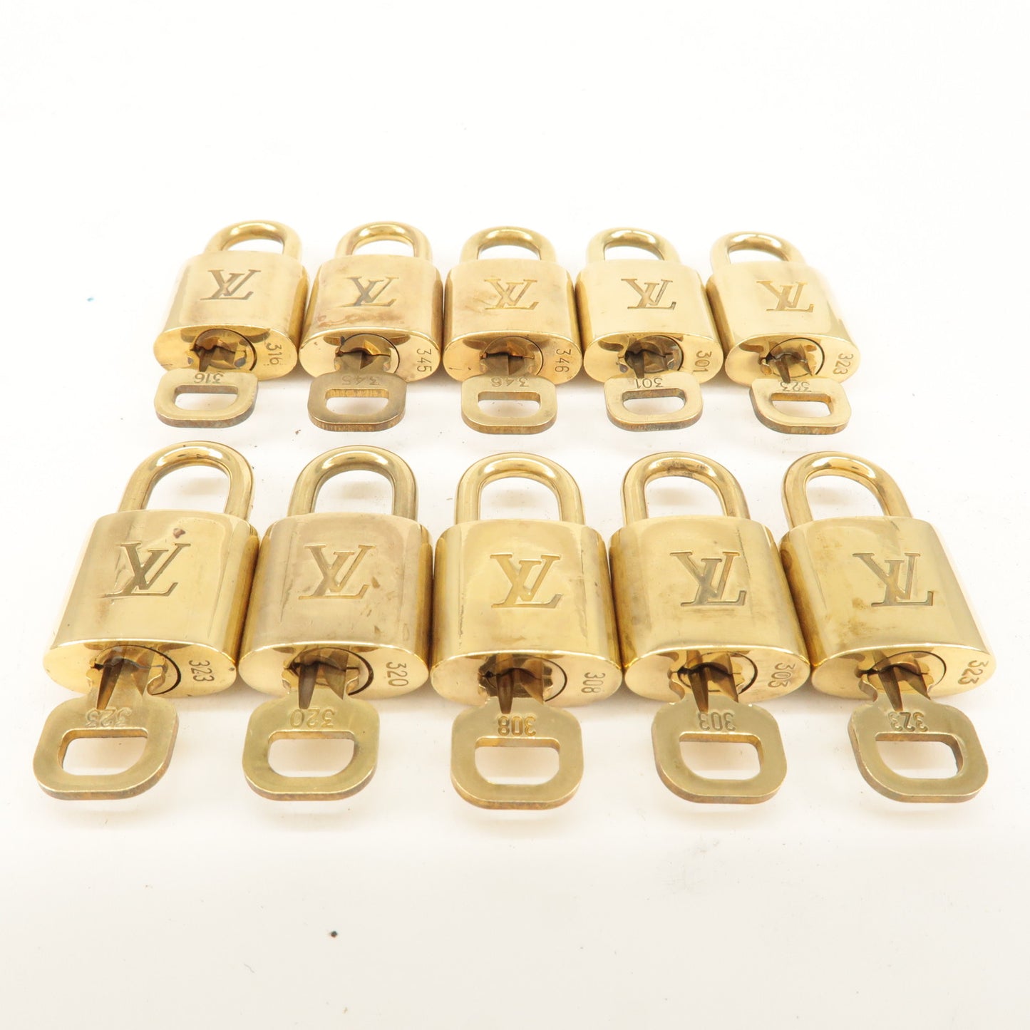 Louis Vuitton Set of 10 Lock & Key Cadena Key Lock