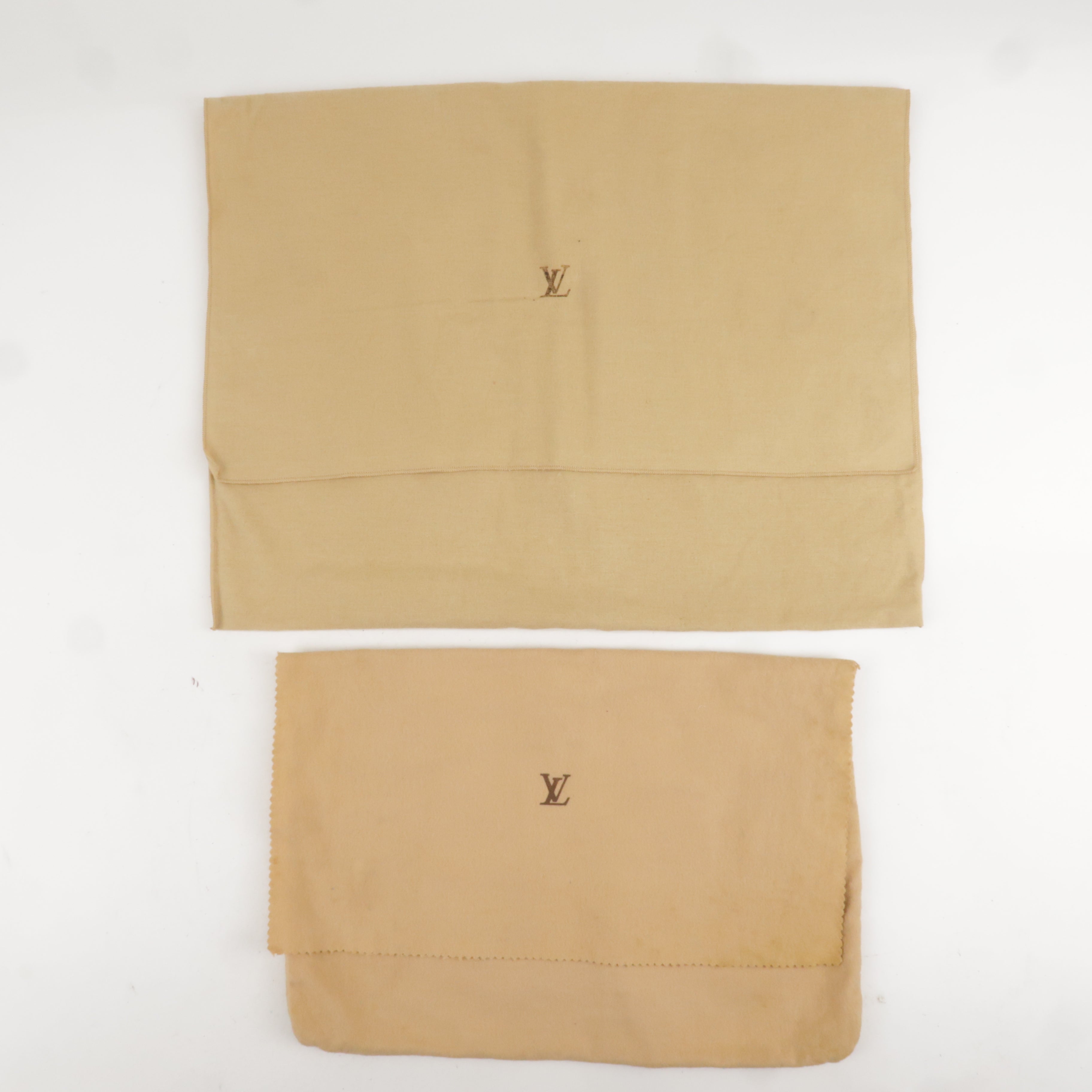 Louis Vuitton Set of 10 Dust Bag Flap Style Beige Brown