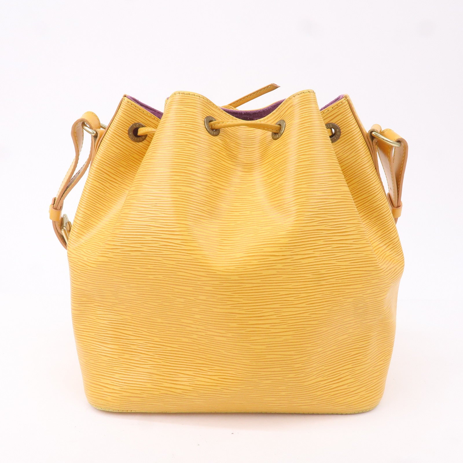 LOUIS VUITTON LV Petit Noe Used Shoulder Bag Yellow Epi M44109