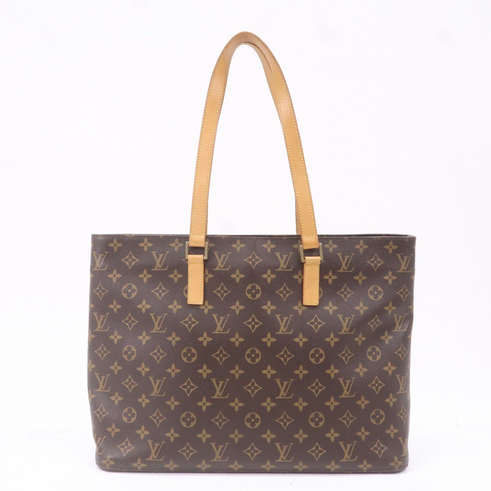 Vtg Louis Vuitton L Brown Gift Shopping Tote Bag 15.75 x 13.5 x 6 ~  Authentic