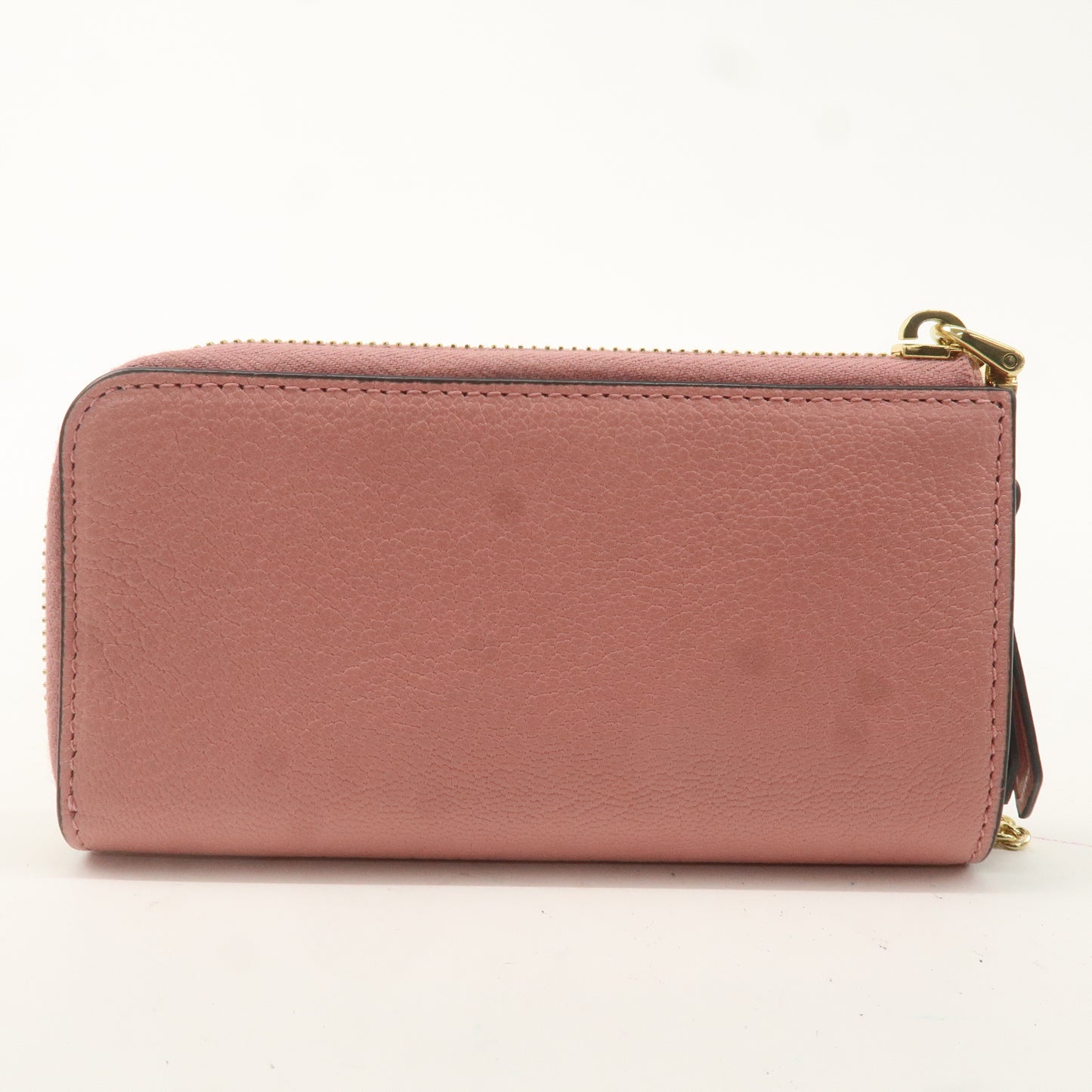 MIU MIU Leather Coin Case Key Pouch Pink 5PP026