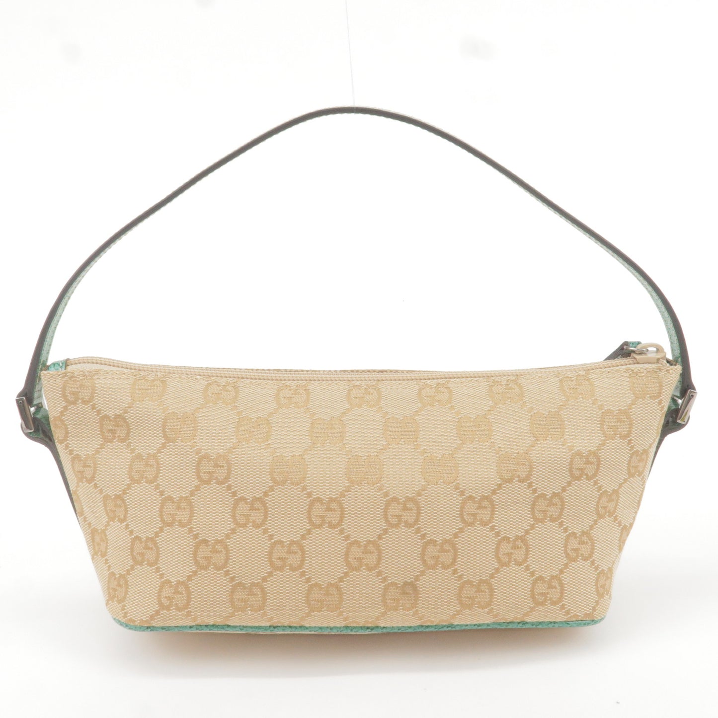 GUCCI Boat Bag GG Canvas Leather Hand Bag Beige 07198