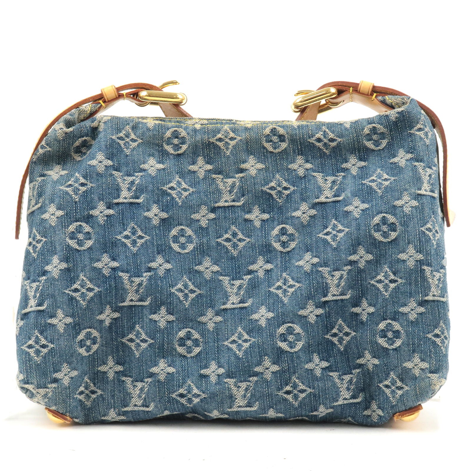 louis vuitton handbag in blue monogram denim canvas - LOUIS