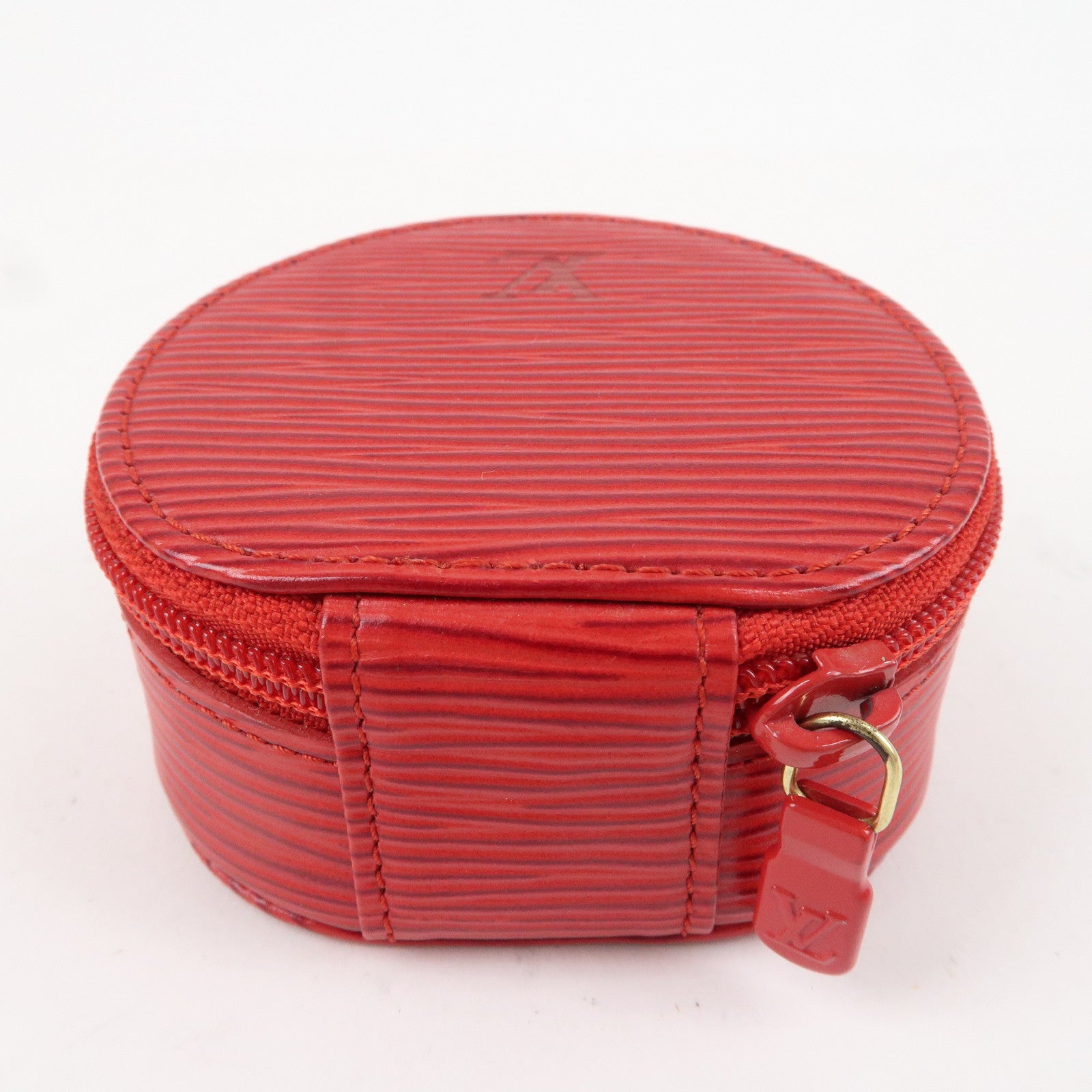 Pre-owned Louis Vuitton Red Epi Leather Ecrin Bijou Jewelry Case In Default  Title