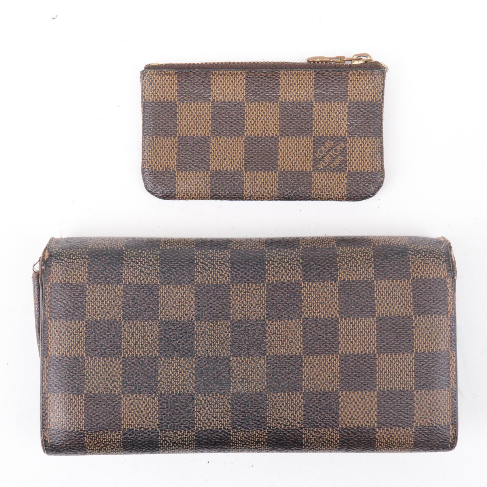 Louis Vuitton Key wallet for Coin, Cards and Key holder with hook. N62658 
