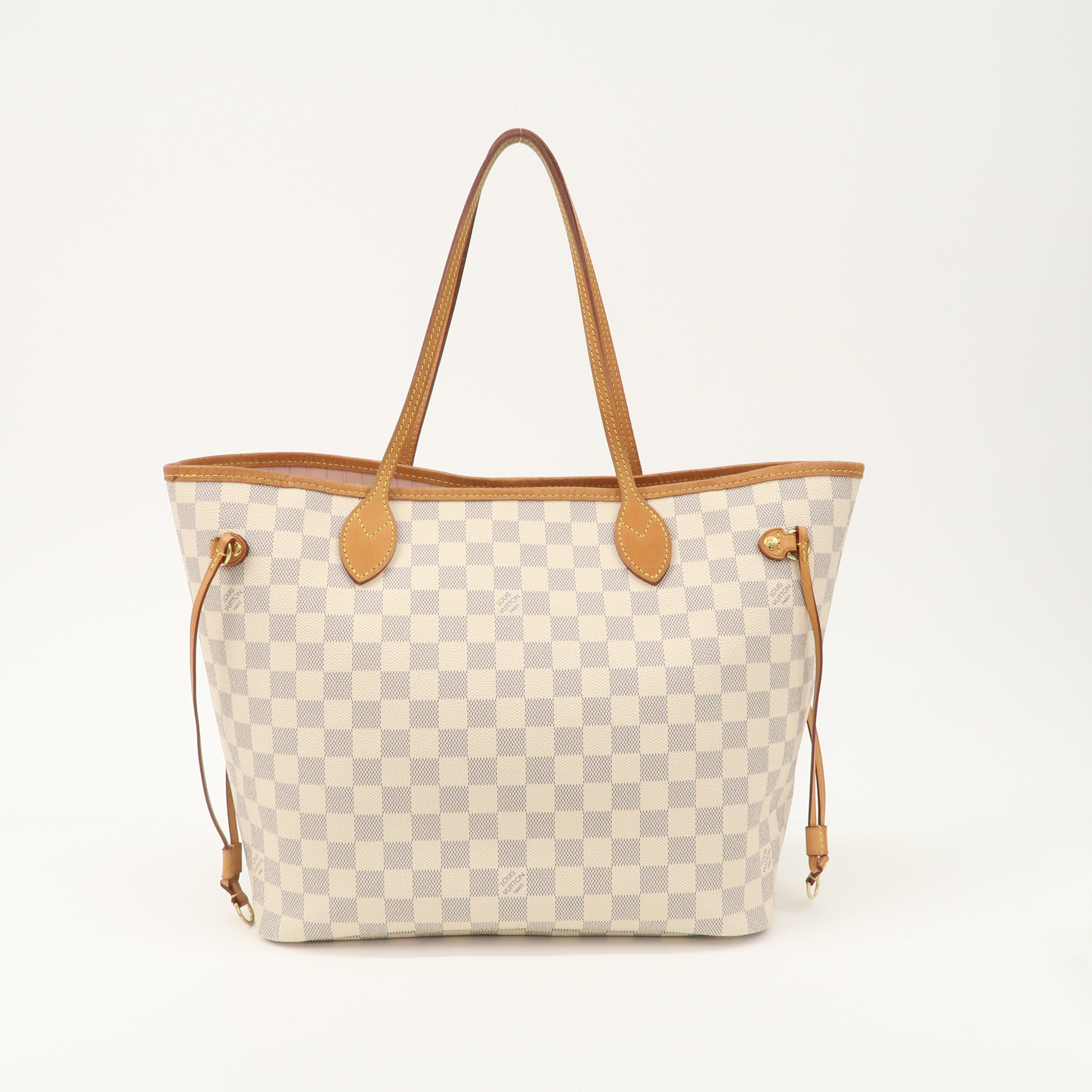 Louis Vuitton Damier Azur Neverfull MM Rose Ballerine N41605 dct