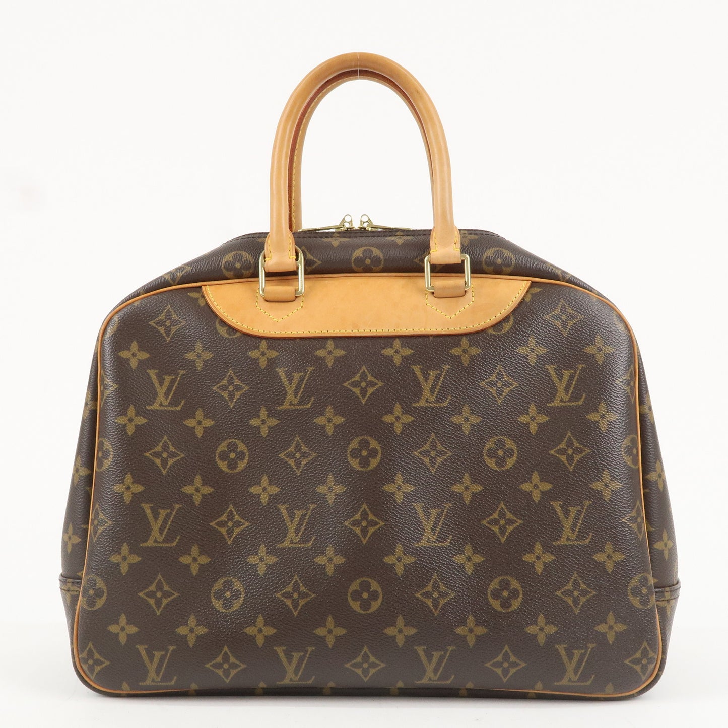 Louis Vuitton Monogram Deauville Hand Bag Brown M47270