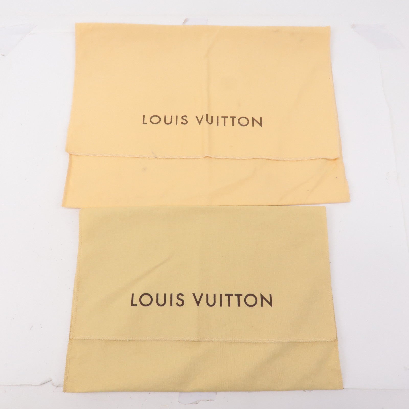 Louis Vuitton Set of 10 Dust Bag Flap Style Beige Brown