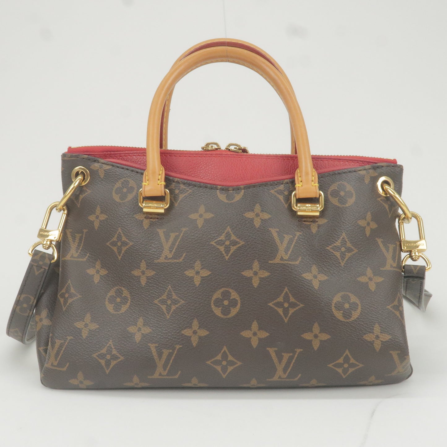 Louis Vuitton Monogram Pallas BB M41241 Women's Handbag,Shoulder Bag Cerise, Monogram