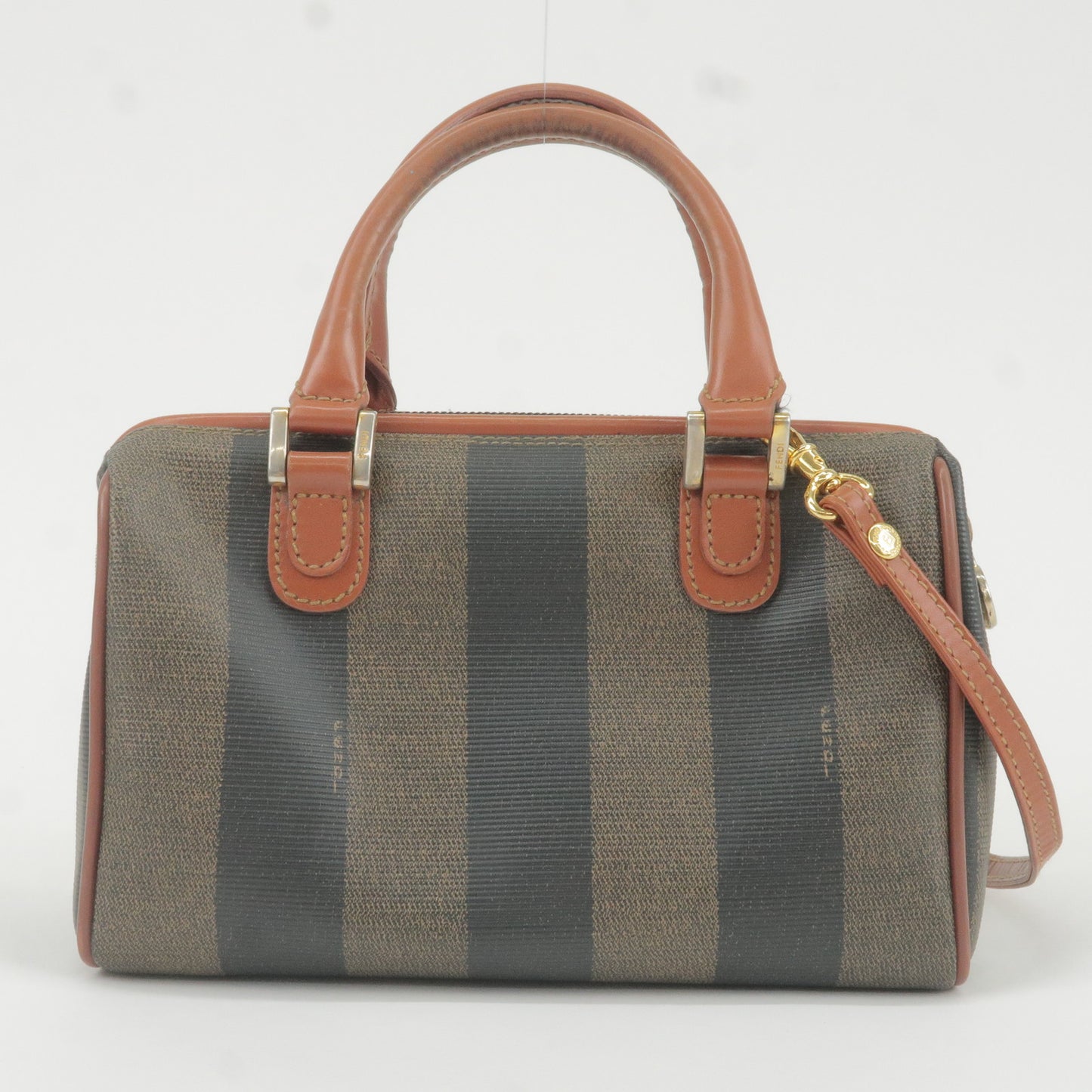 Amazing Vintage Fendi Pequin Boston Bag 