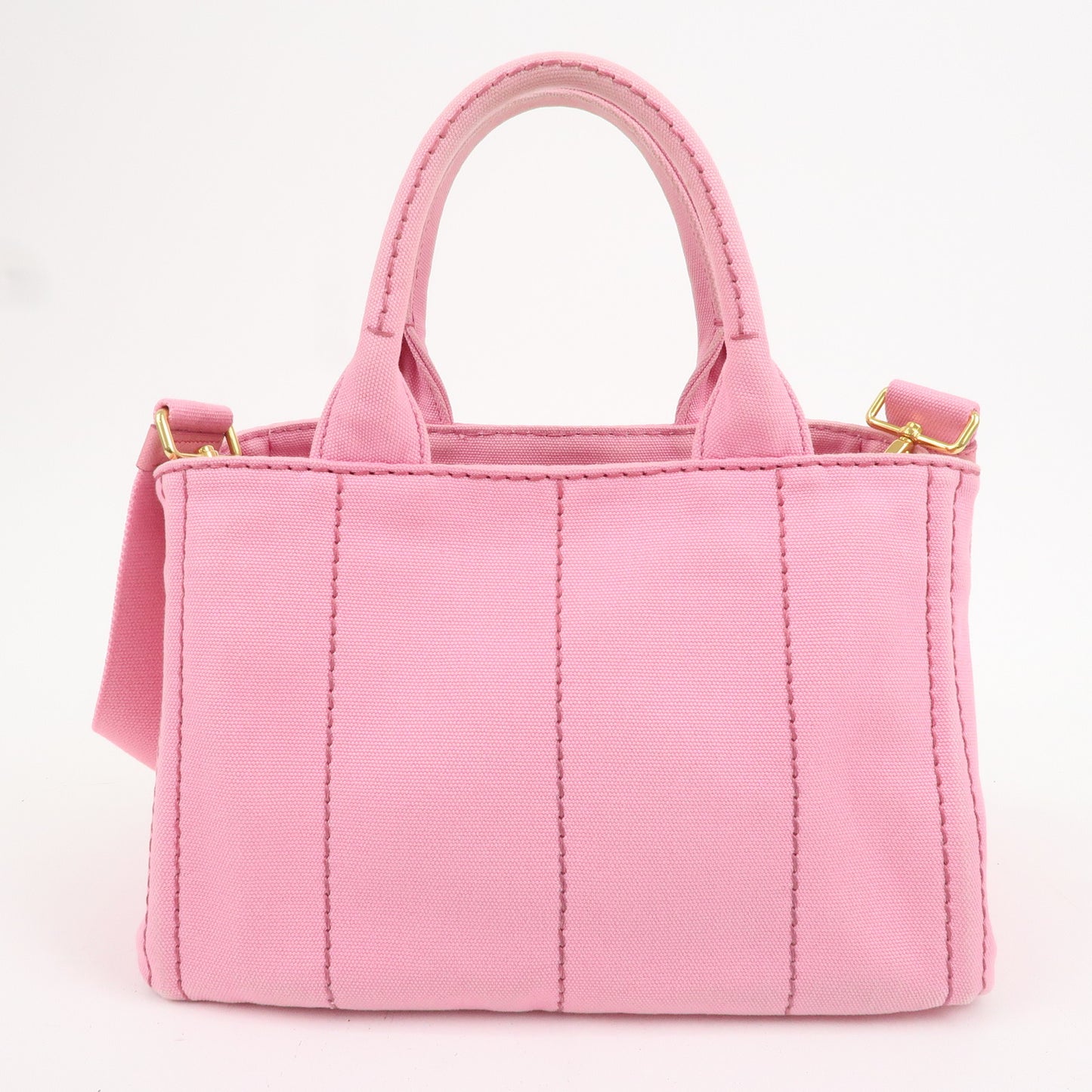 PRADA Canapa Mini Canvas 2Way Bag Hand Bag Pink 1BG439