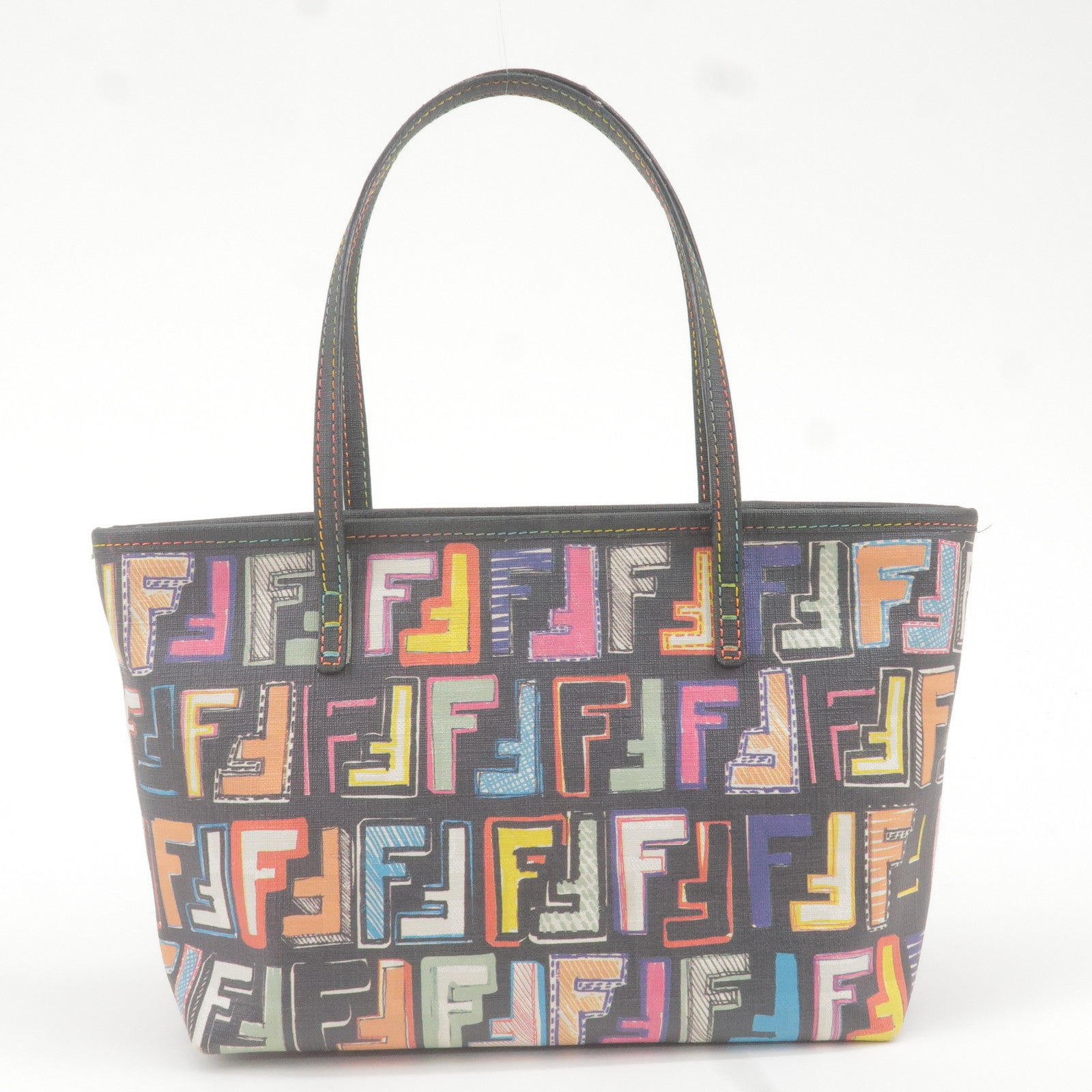 Fendi FF Embroidery Blue Red