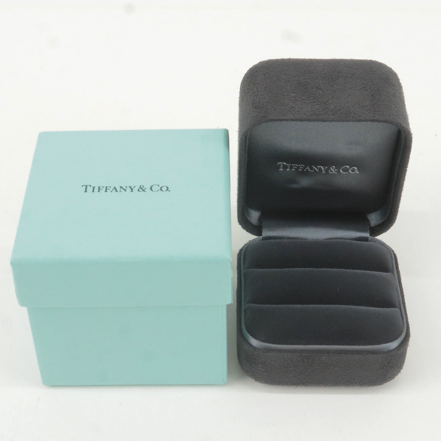 Tiffany&Co. Set of 3 Pair Ring Box Jewelry Box Tiffany Blue