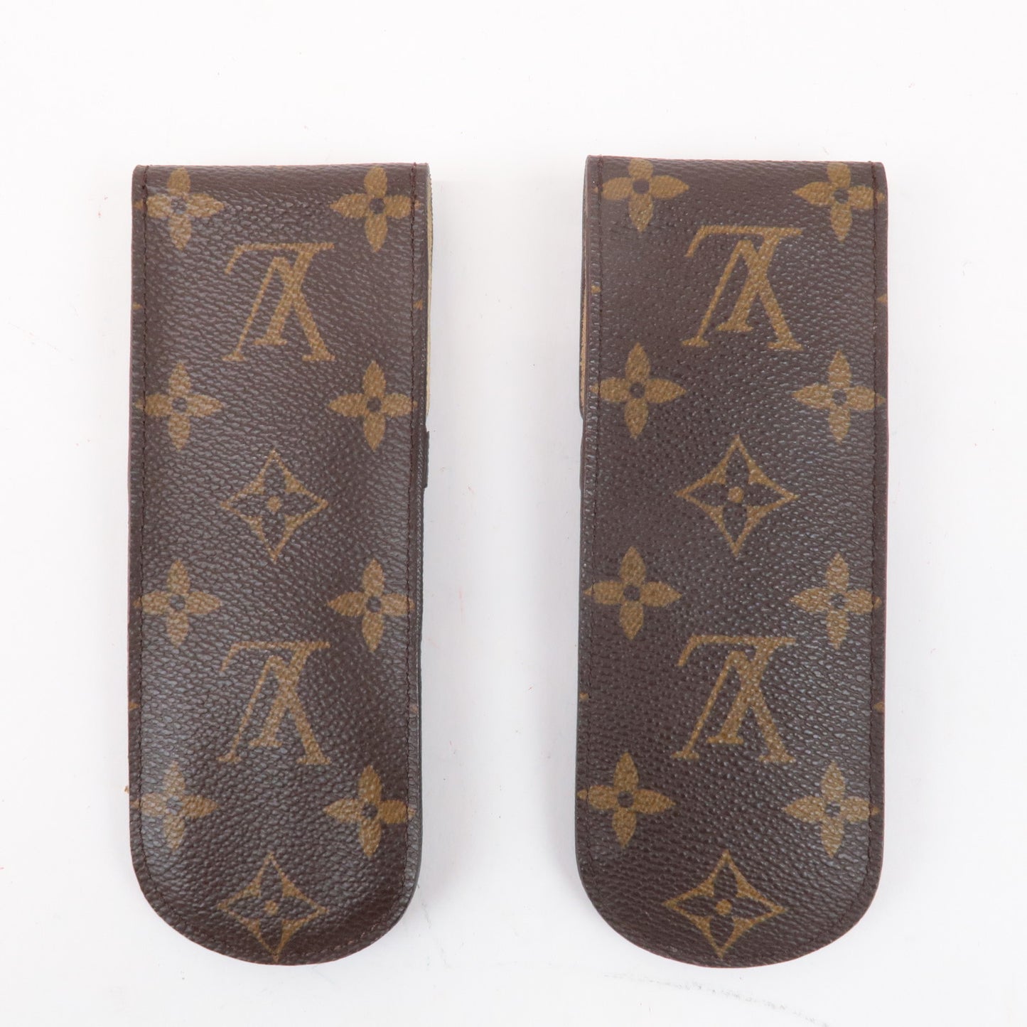 Louis Vuitton Monogram Set of 2 etui stylo Pen Case Brown M62990