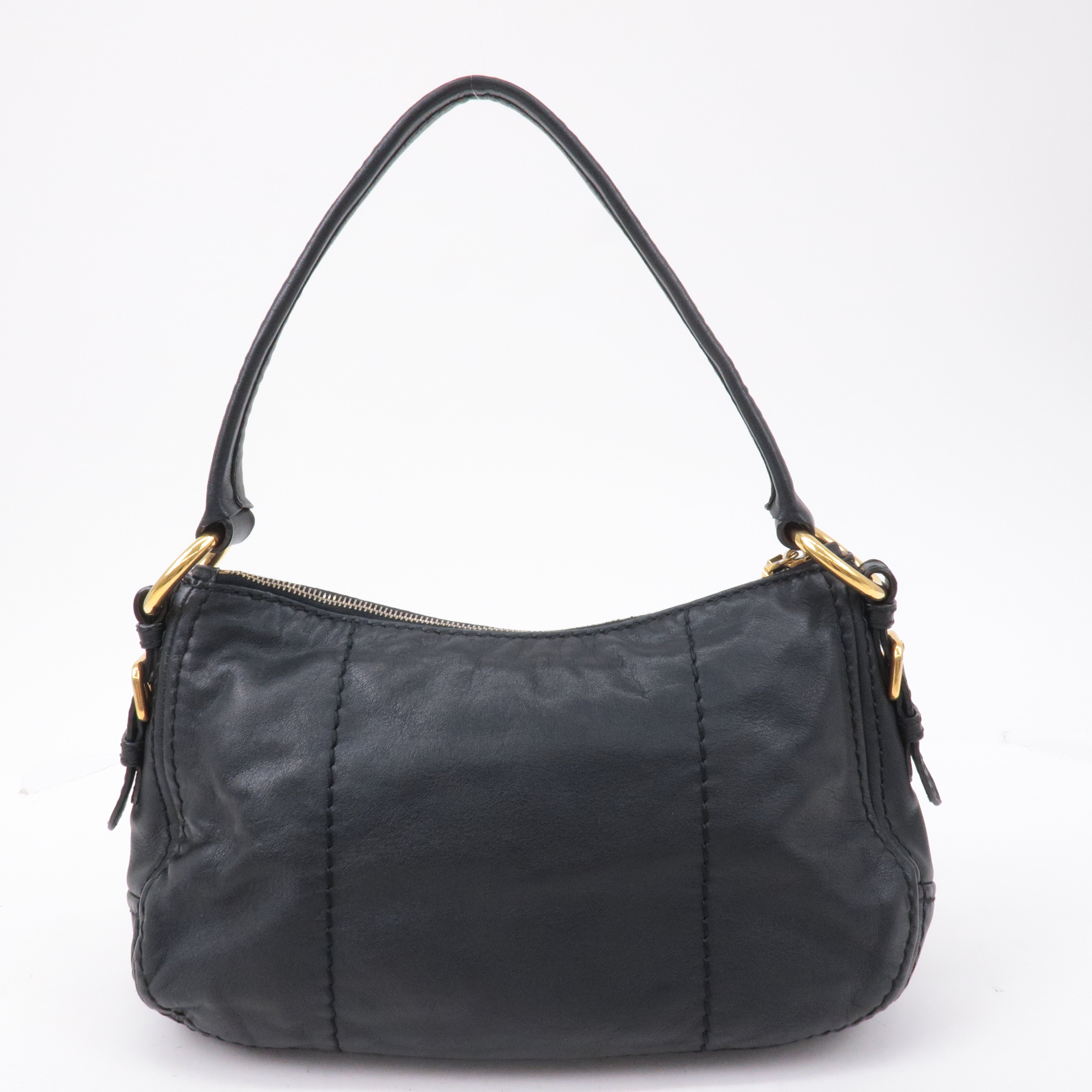 Calf leather discount shoulder bag prada