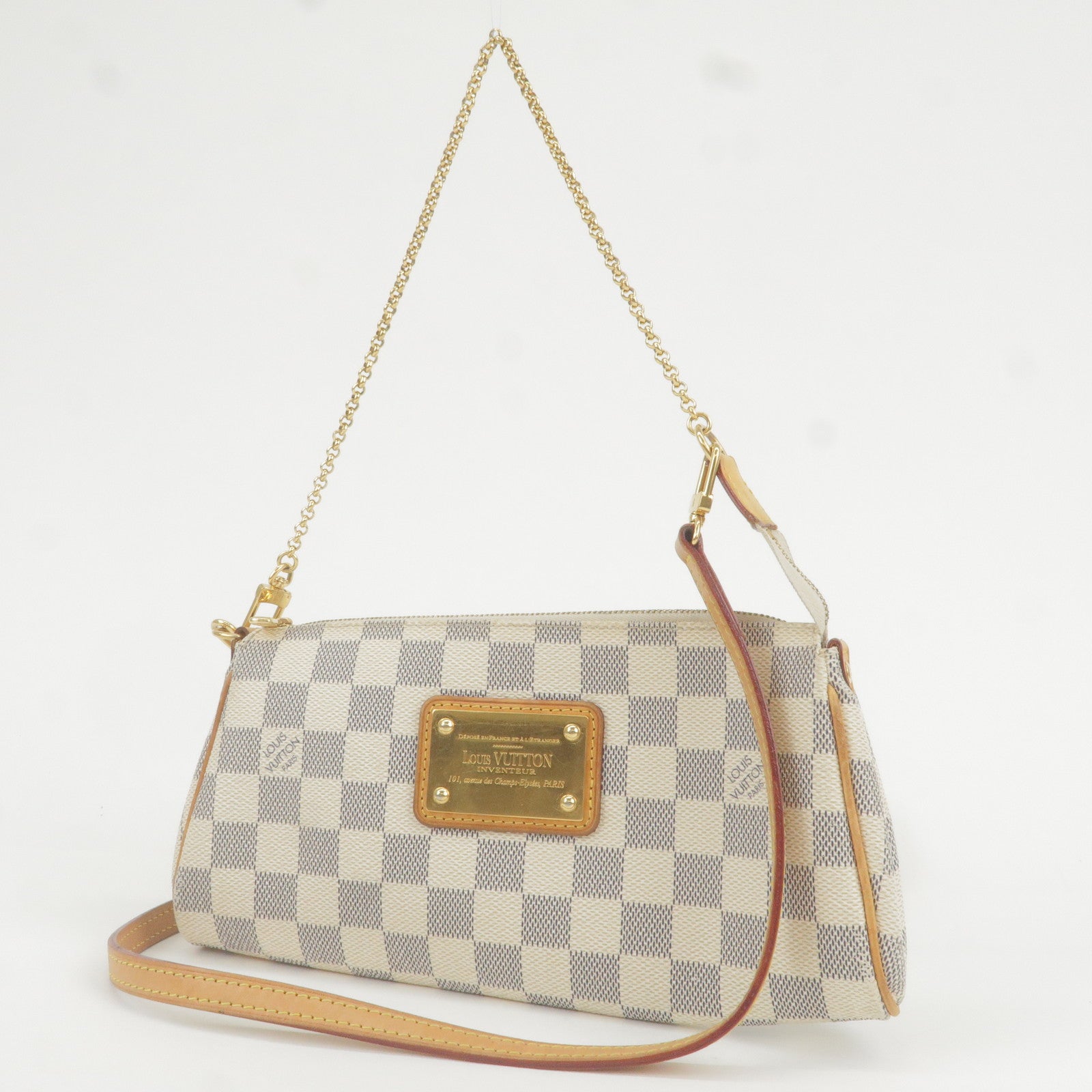 LOUIS VUITTON Louis Vuitton Damier Azur Eva N55214 Shoulder Bag Diagonal  Mekake Handbag Fashion Compact Women's Men's Unisex