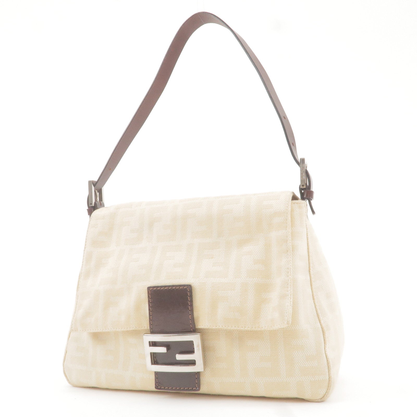 Fendi Vintage Nylon Zucca Baguette Shoulder Bag