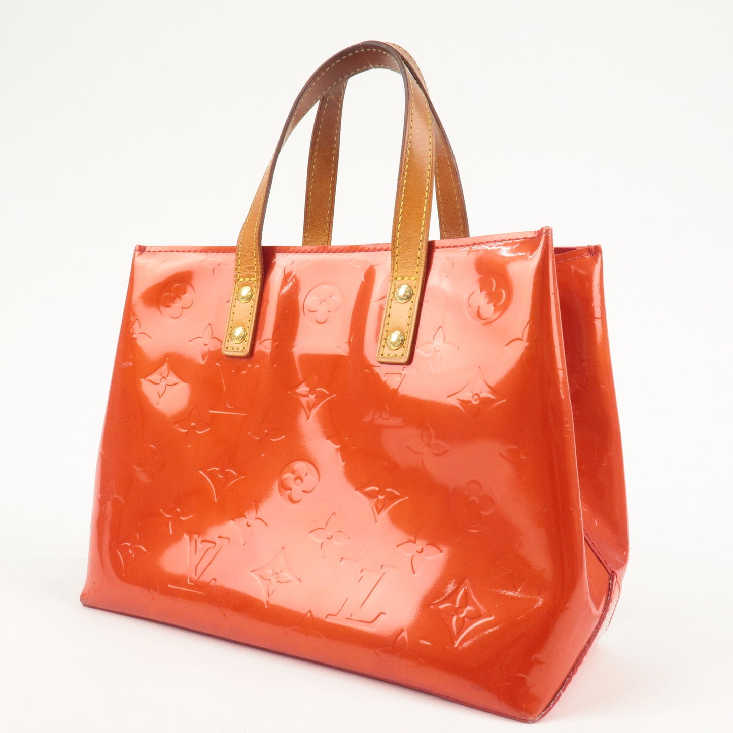 Louis Vuitton Monogram Vernis Lead PM Hand Bag Rouge M91990