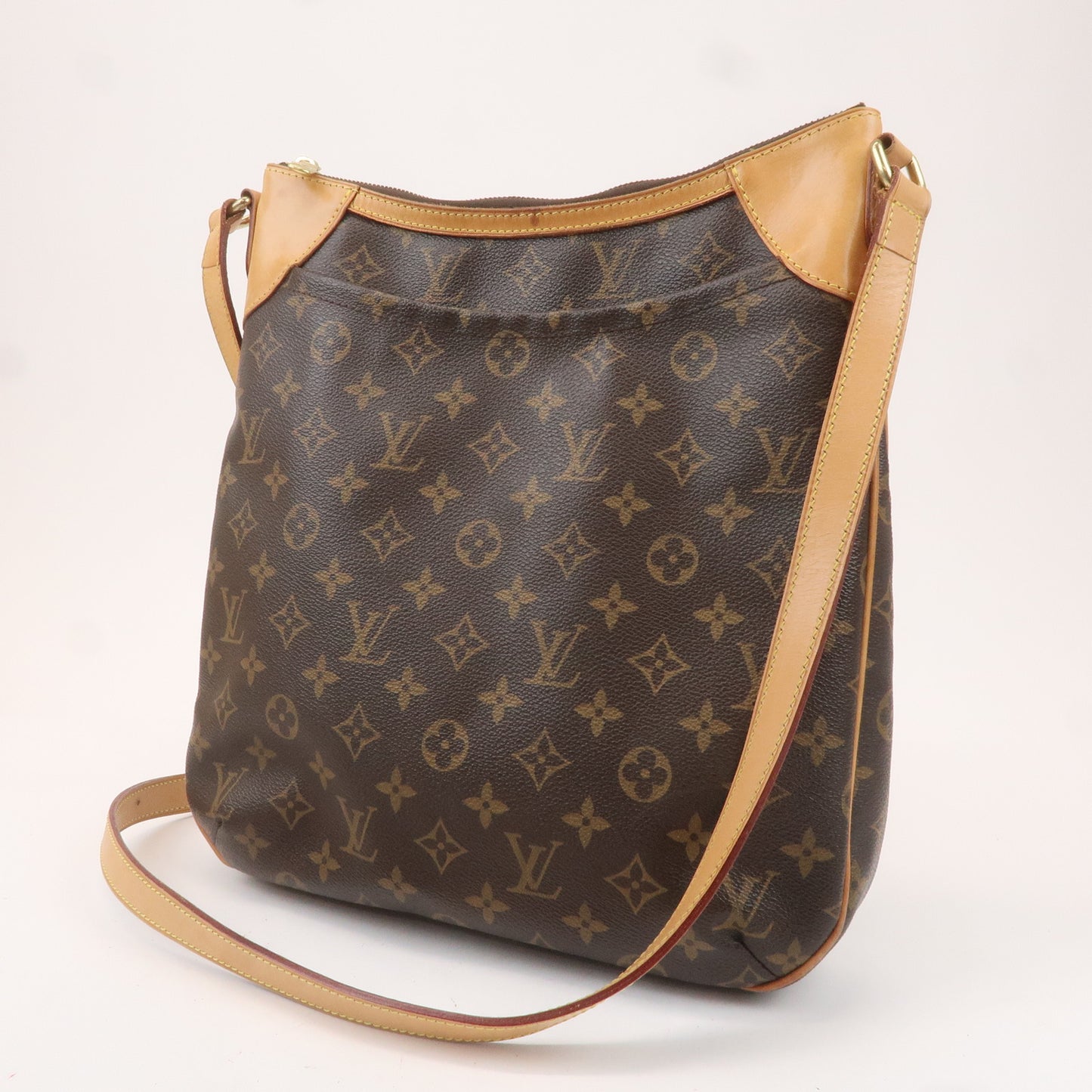 Louis Vuitton Monogram Odeon MM Shoulder Bag Brown M56389