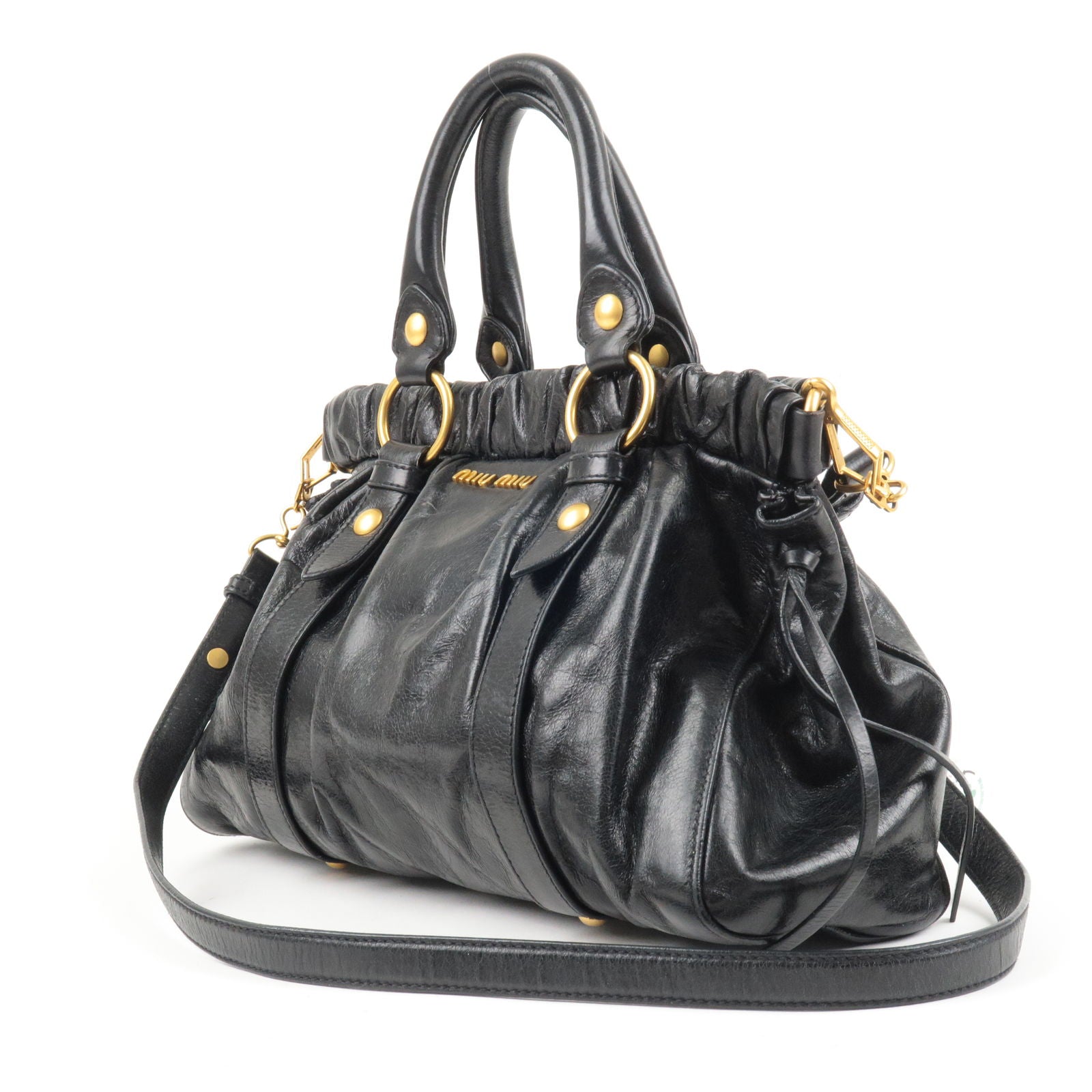 MIU-MIU-Leather-2-Way-Hand-Bag-Shoulder-Bag-Greige-RN1037 – dct