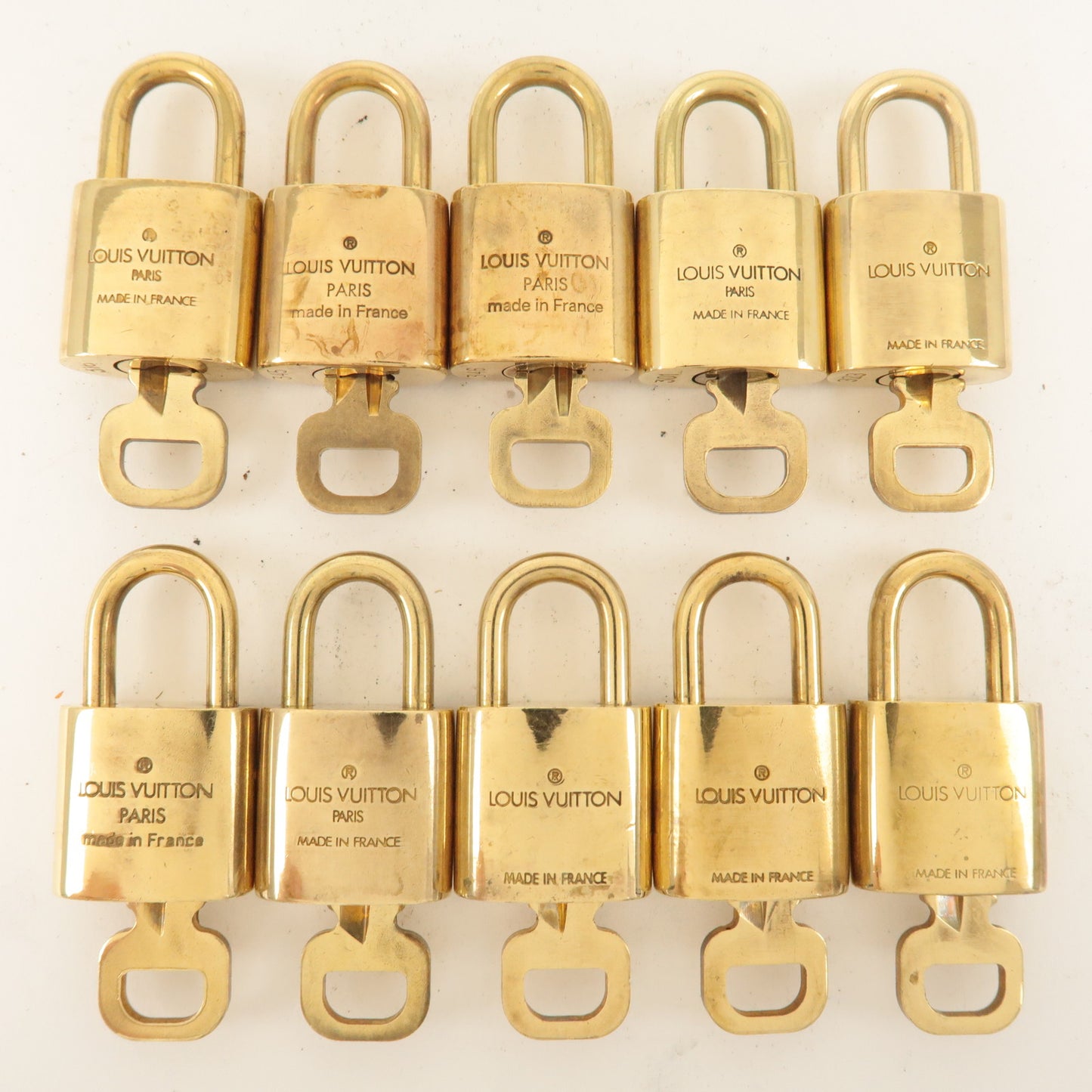 Louis Vuitton Set of 10 Lock & Key Cadena Key Lock