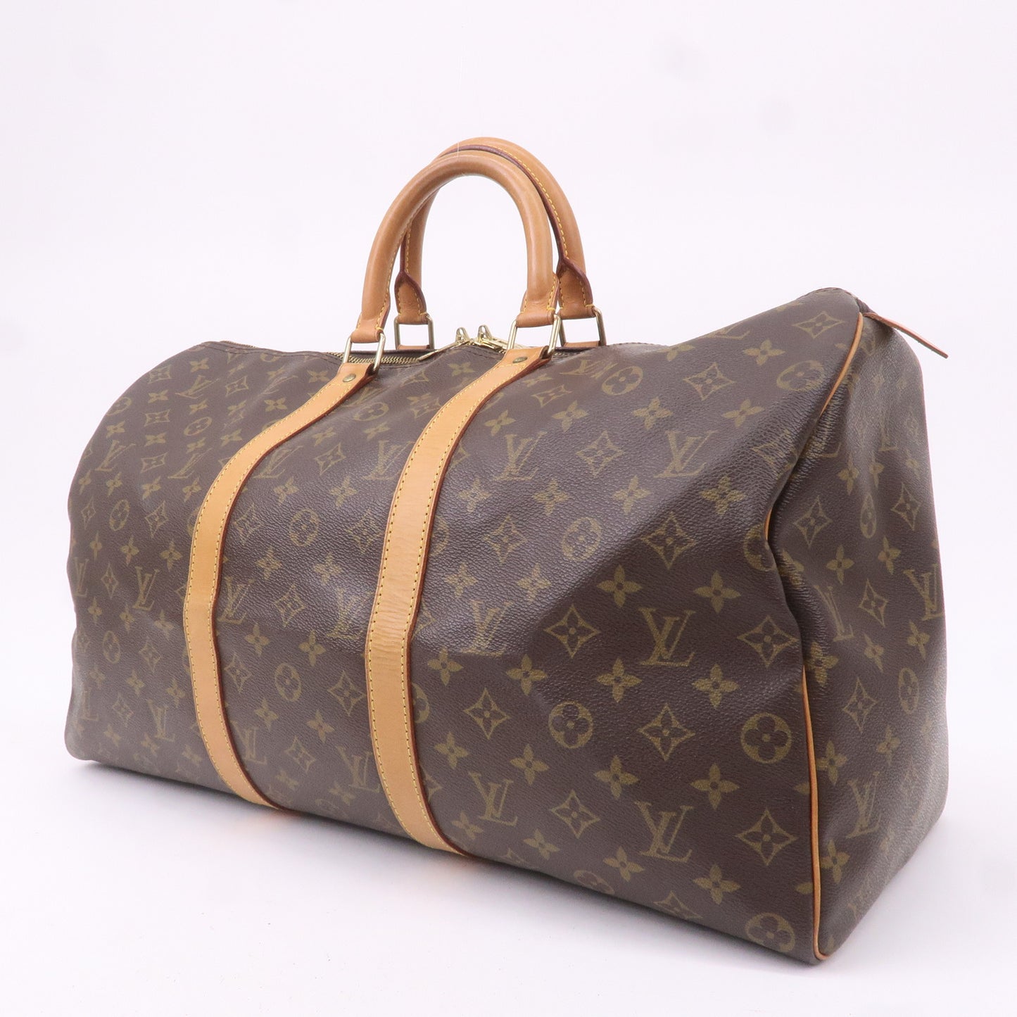 Louis Vuitton Monogram Keep All 50 Boston Bag Brown M41426