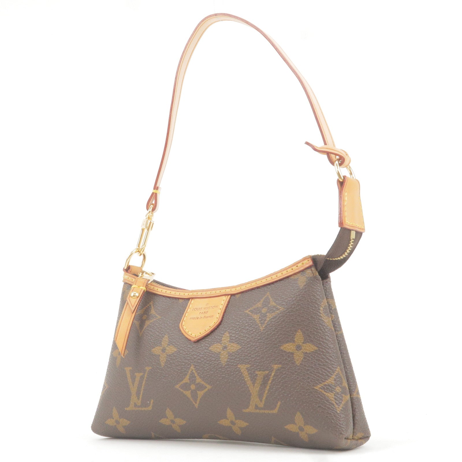 LOUIS VUITTON Red Tan Patent Pre Loved Monogram Small Tote Purse