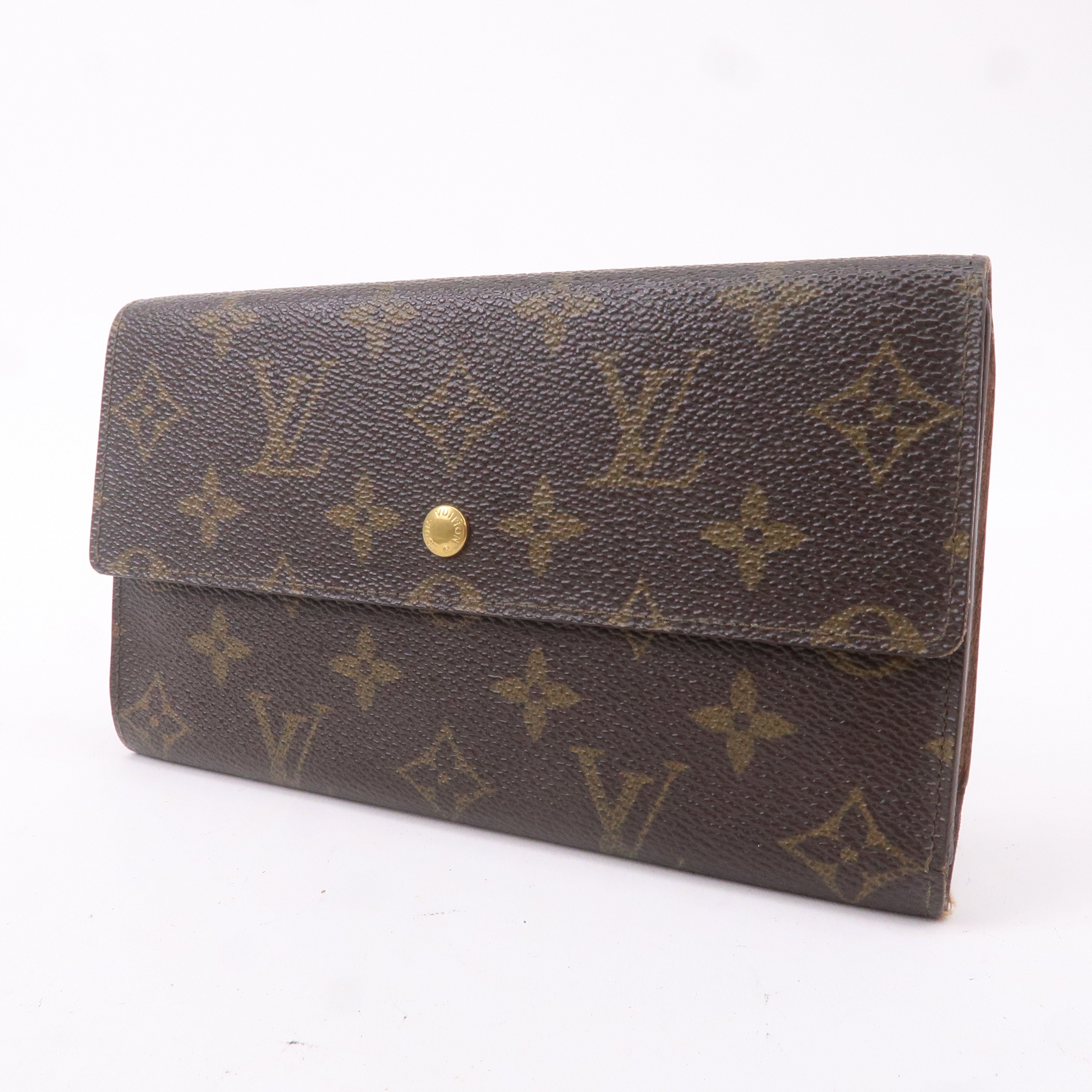 Louis-Vuitton-Monogram-Set-of-2-Long-Wallet-Brown-M61215-M61734