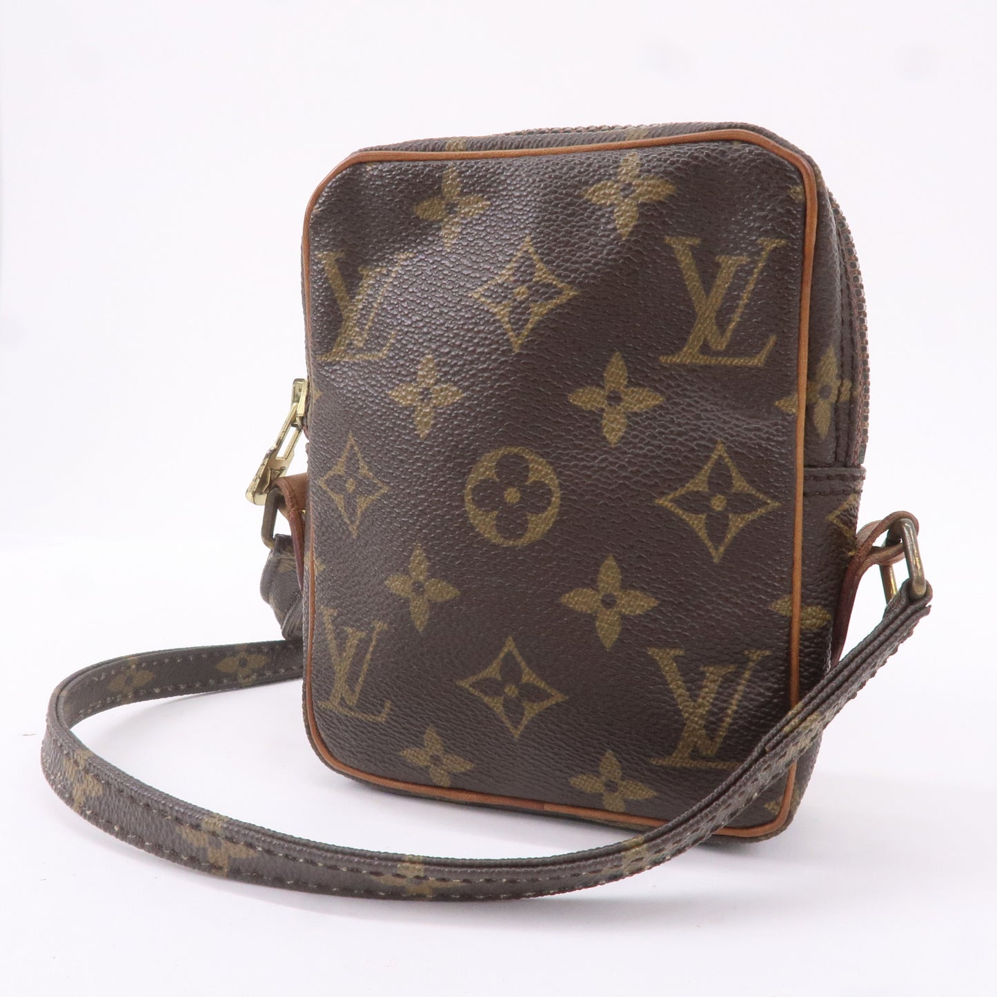 Louis Vuitton Mini Danube Diagonal Shoulder Bag Monogram Brown M45268