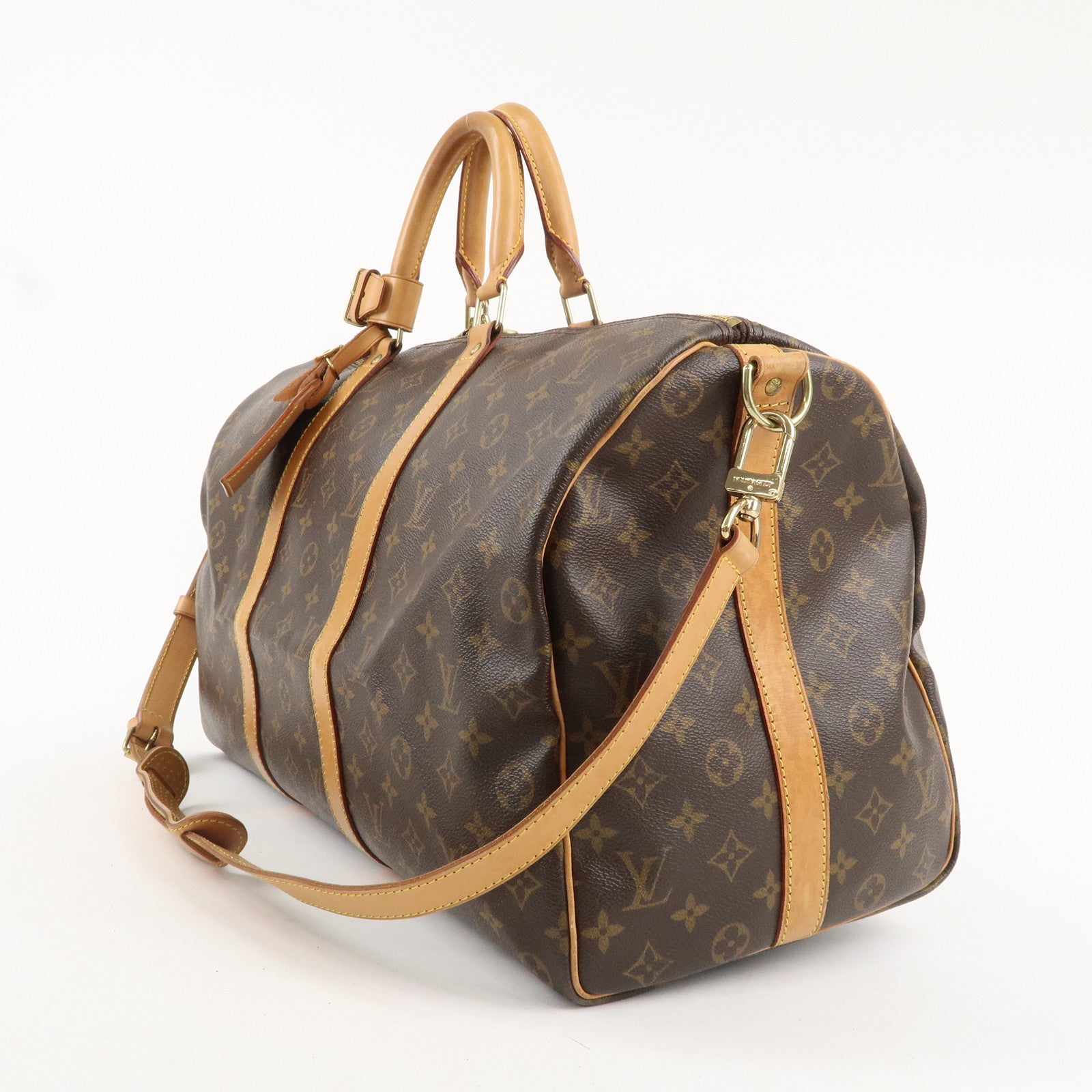 Louis Vuitton Monogram Keep All Bandouliere 50 Boston Bag M41416