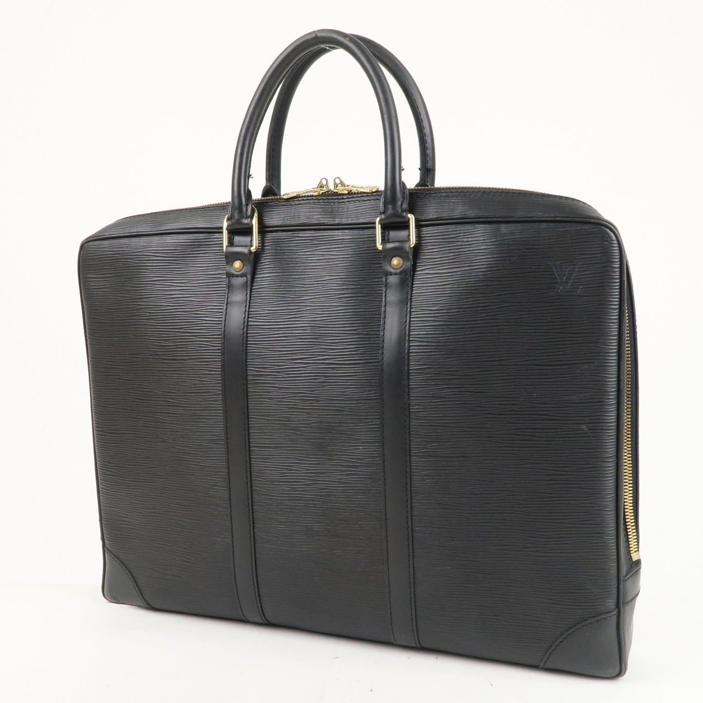 Louis Vuitton Black Epi Leather Porte Documents Voyage Briefcase