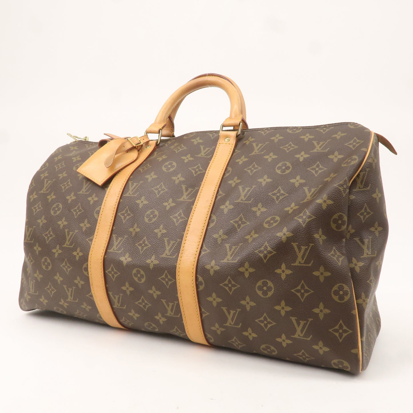 Louis Vuitton Monogram Keep All 50 Boston Bag Brown M41426