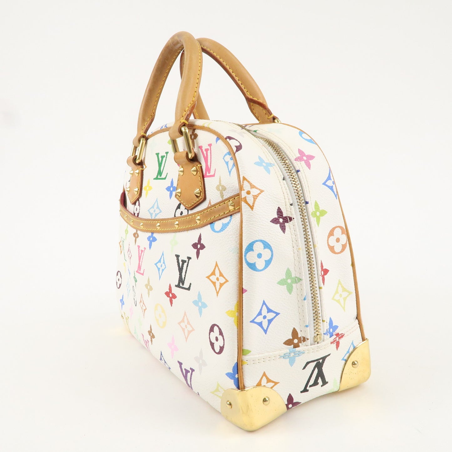 Louis Vuitton Monogram Multi Color Trouville Hand Bag Blanc M92663